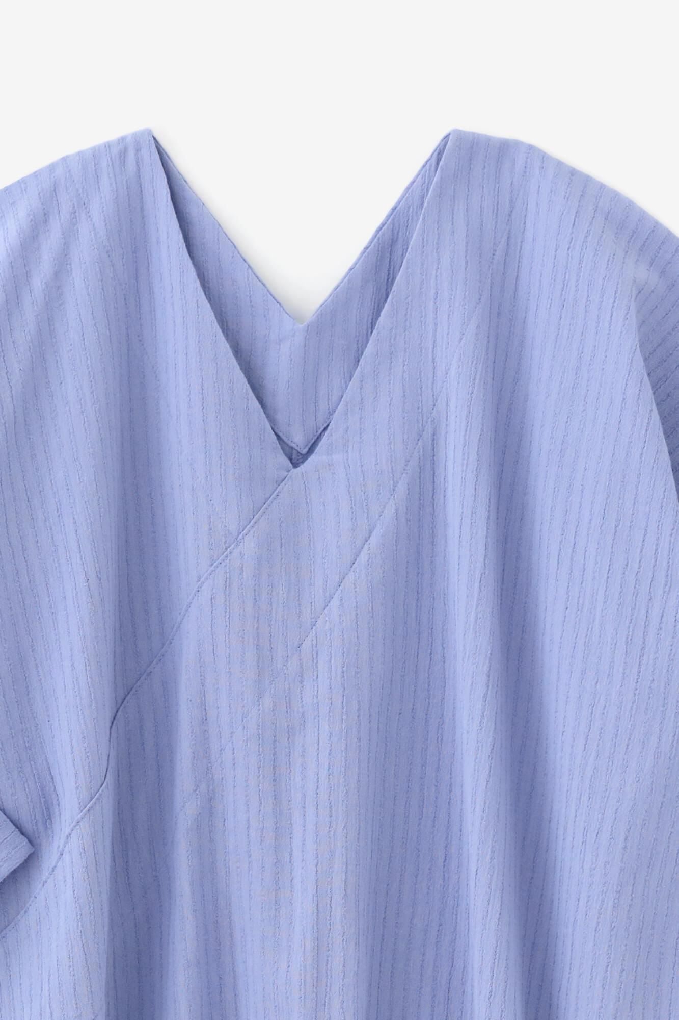 takashima chiku 40/20 akiha矩形领(Nuki Eri Chou Hokei)3/4袖/浅红色凯克天蓝色(USUBENIKAKE SORAIRO)