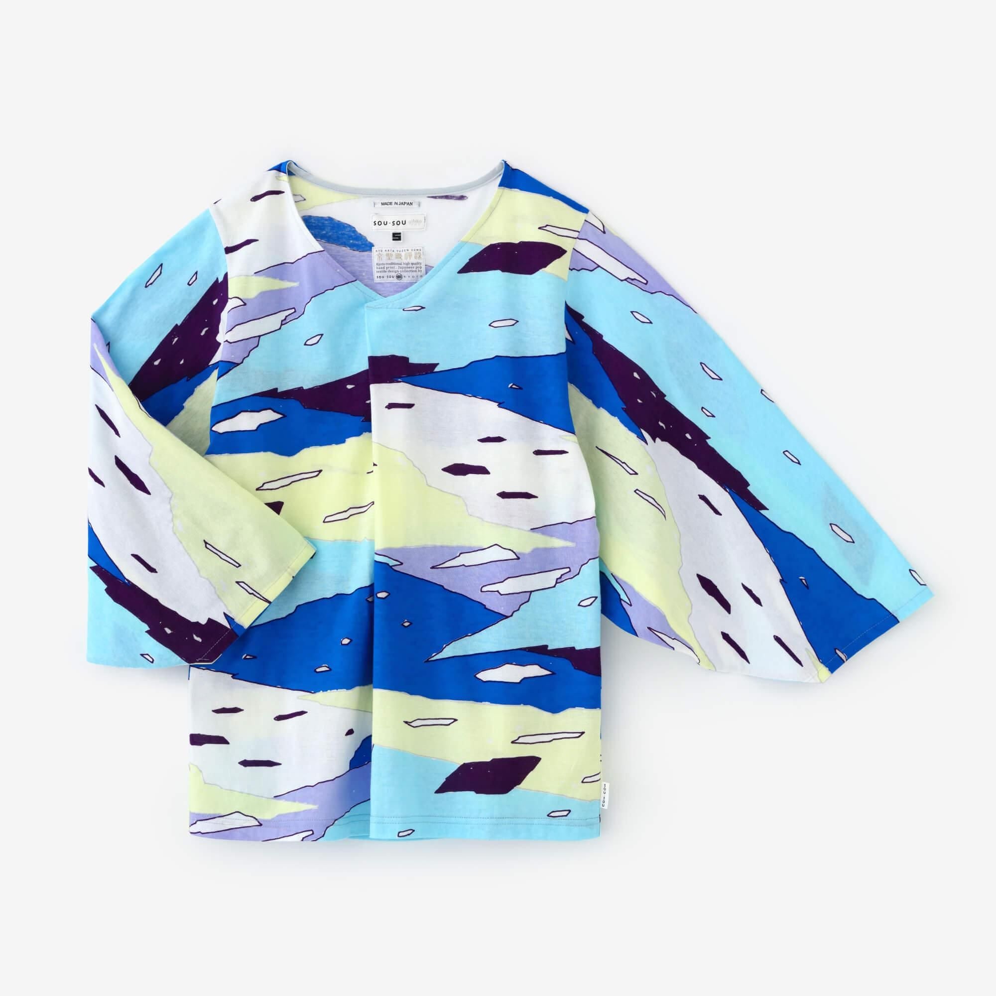 Naginata Pleated Shirt / Streams Covered with Thick Ice