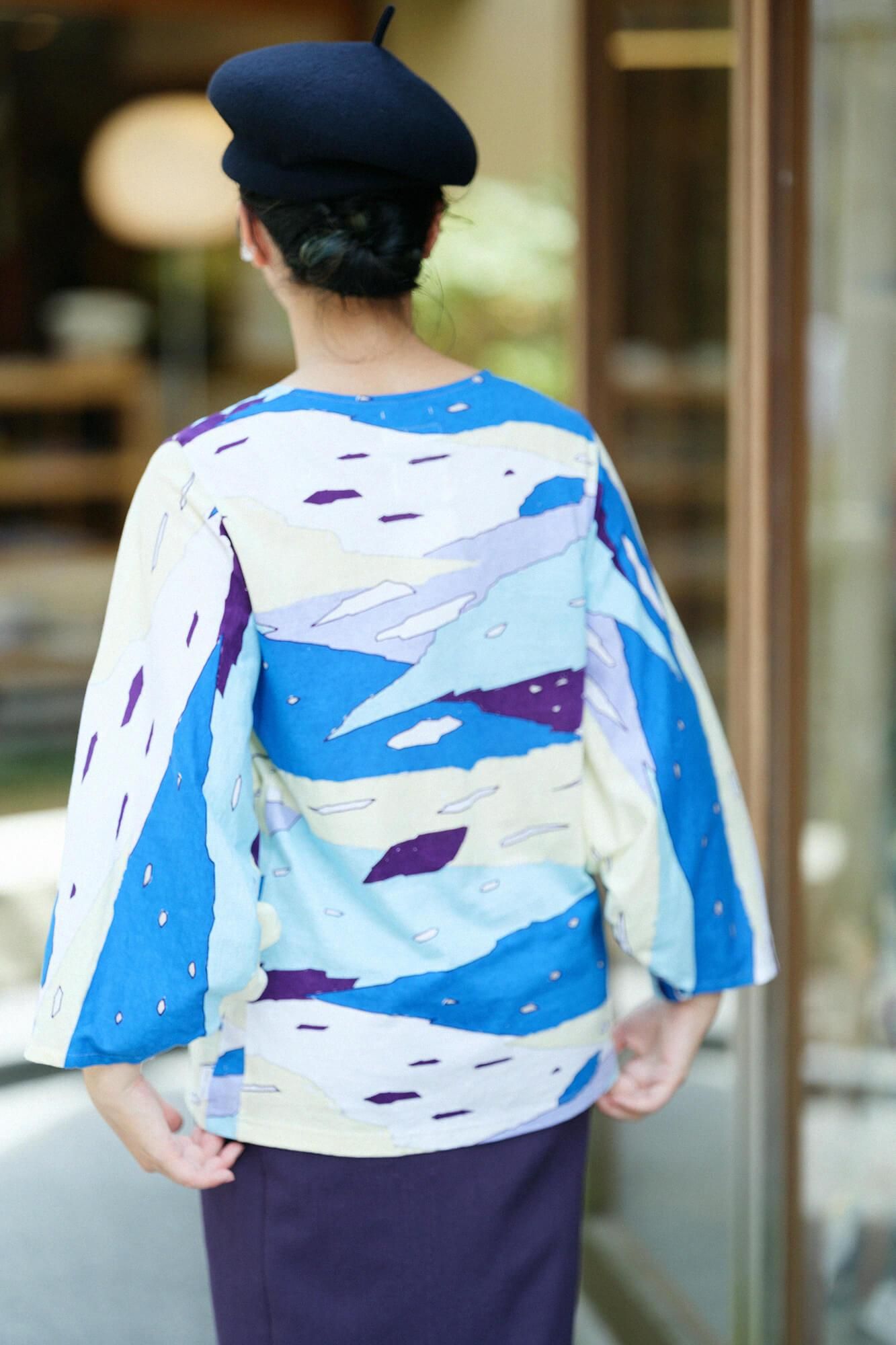 Naginata Pleated Shirt / Streams Covered with Thick Ice
