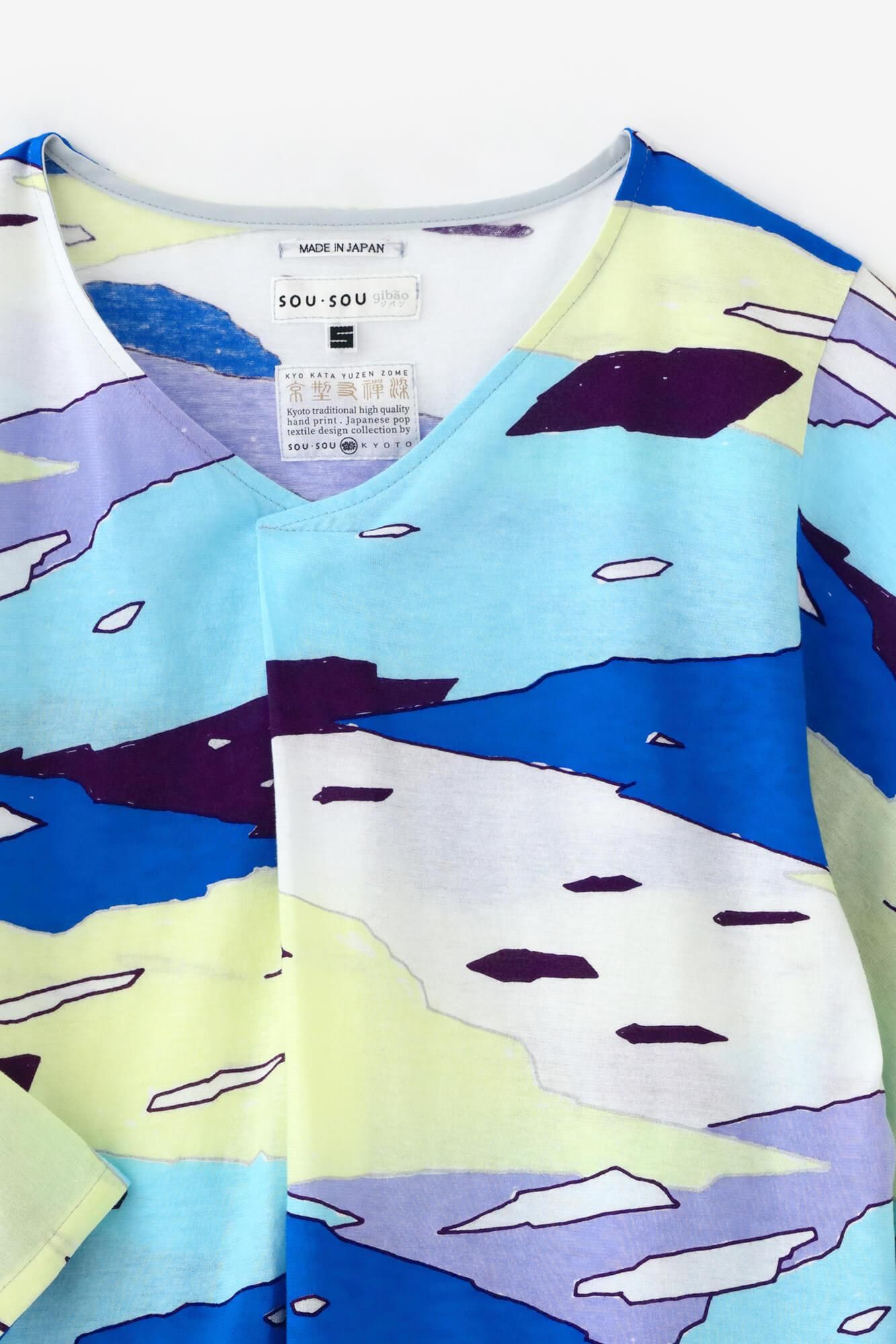 Naginata Pleated Shirt / Streams Covered with Thick Ice