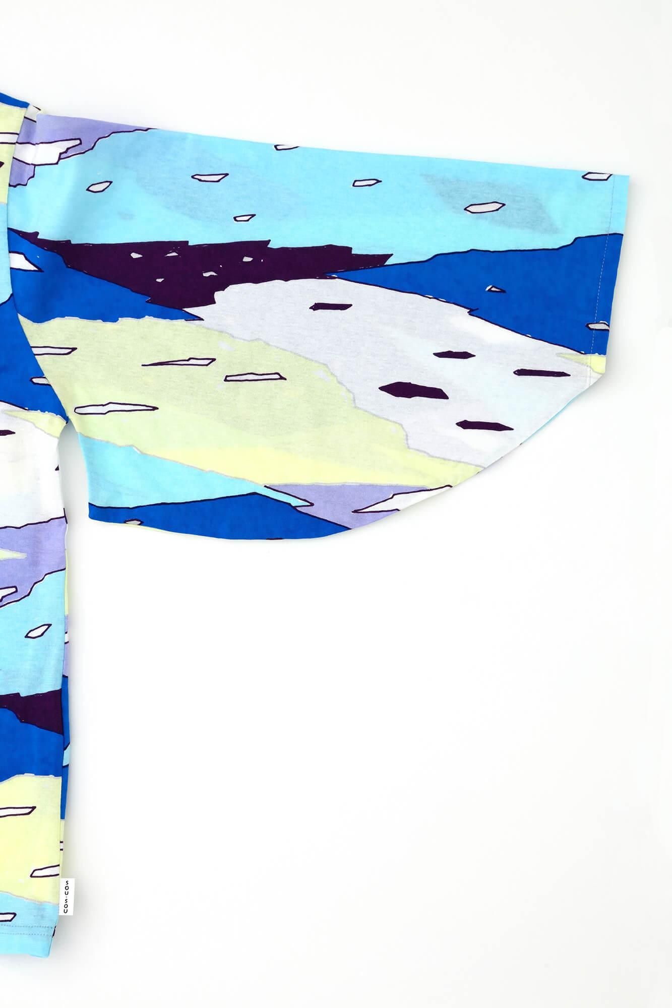 Naginata Pleated Shirt / Streams Covered with Thick Ice