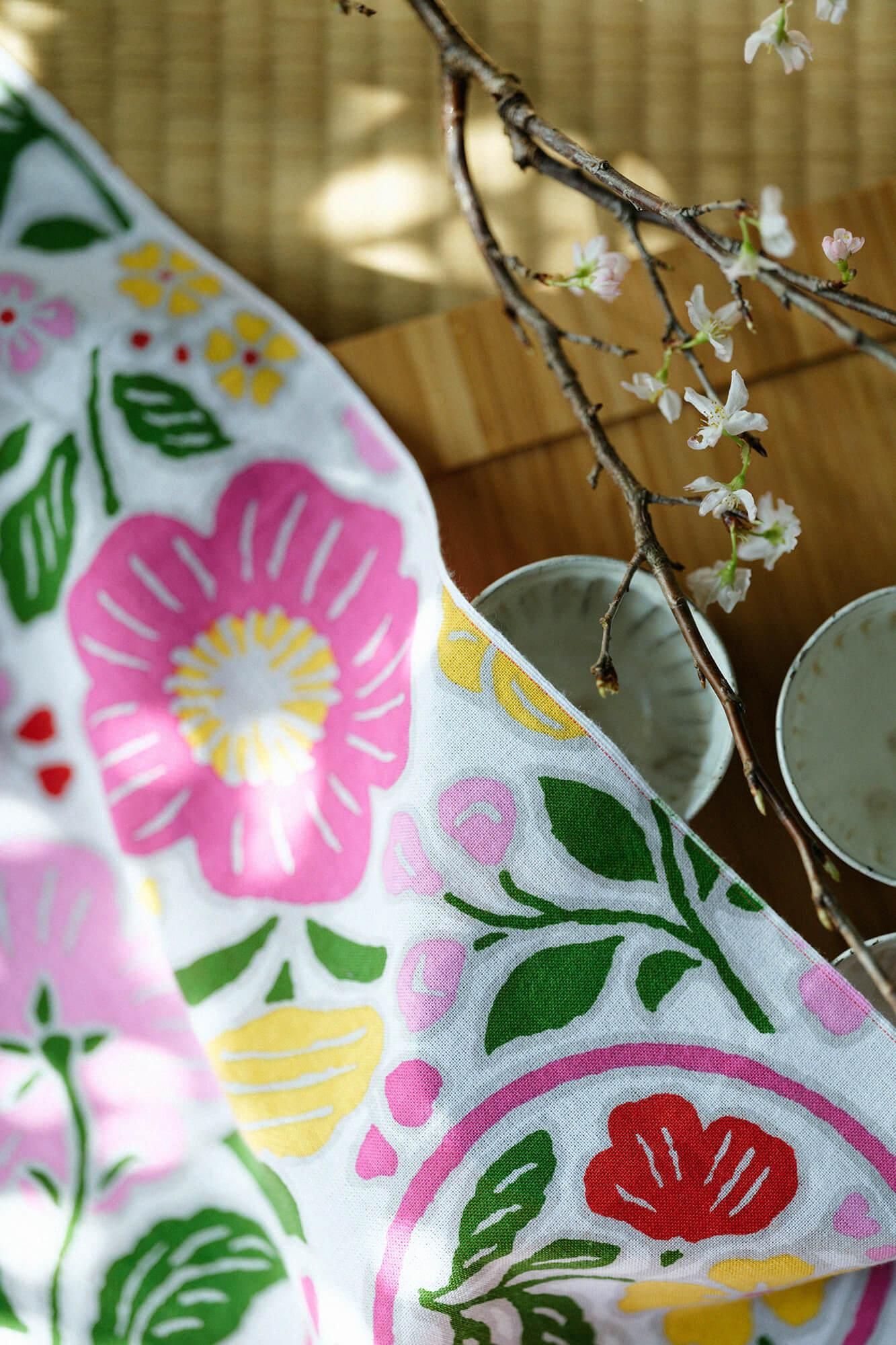 ISE Cotton Textile Tenugui / Momoyama Cherry Blossoms