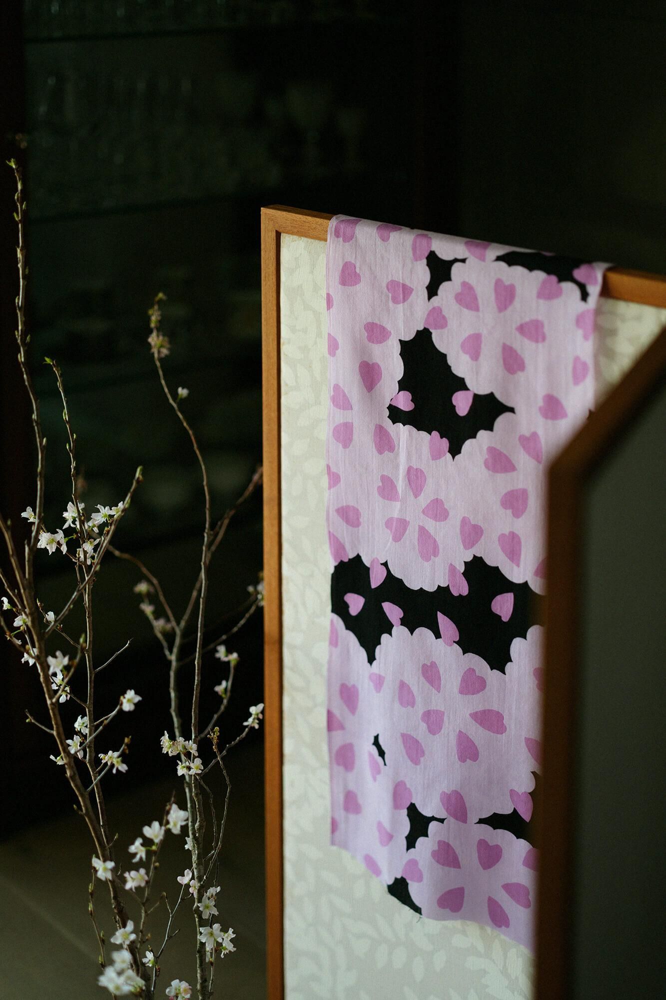 伊勢木棉圖案紋樣手巾/夜櫻