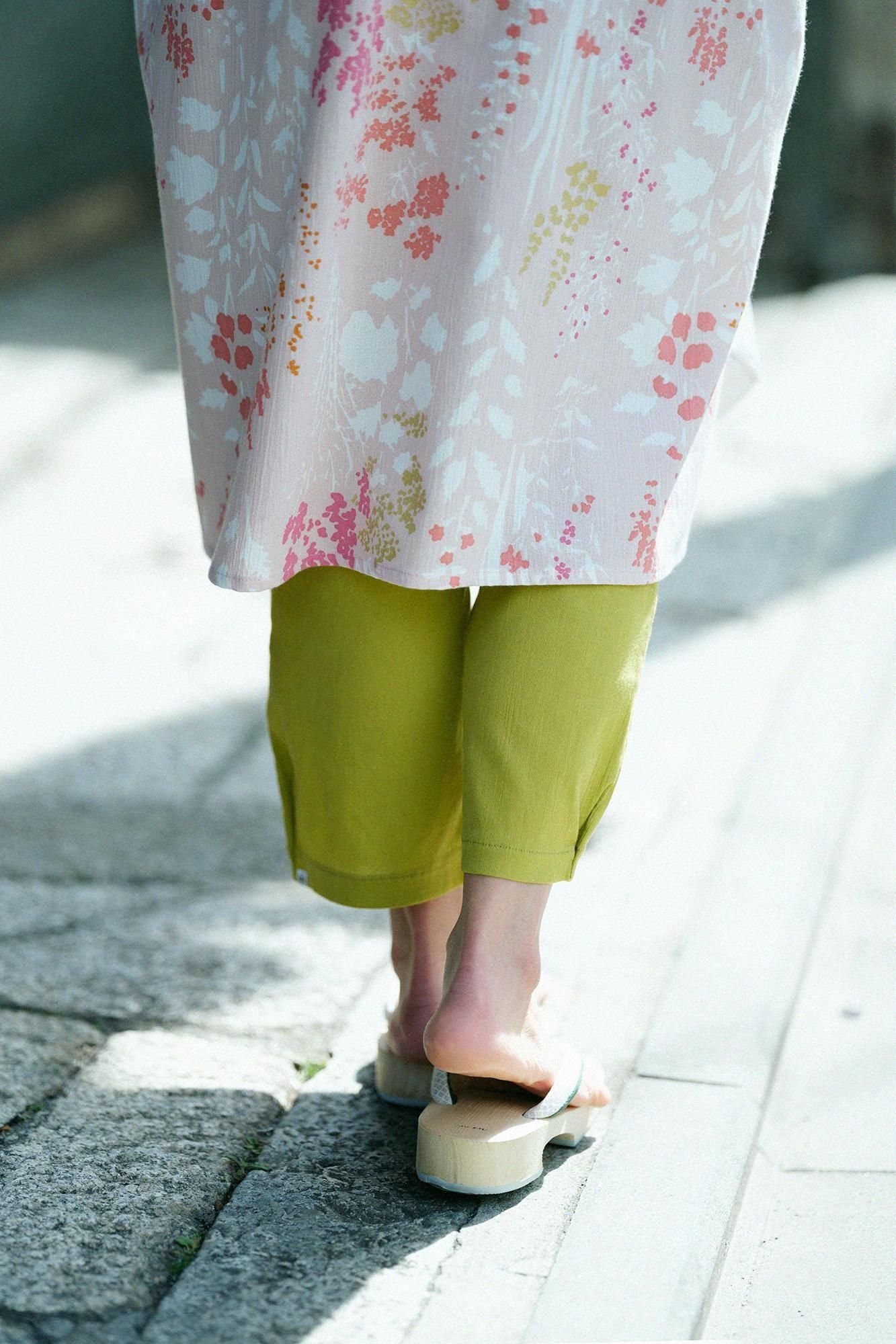 Chizimi Cotton 40/40 Skinny Pants / Willow Leaf Color