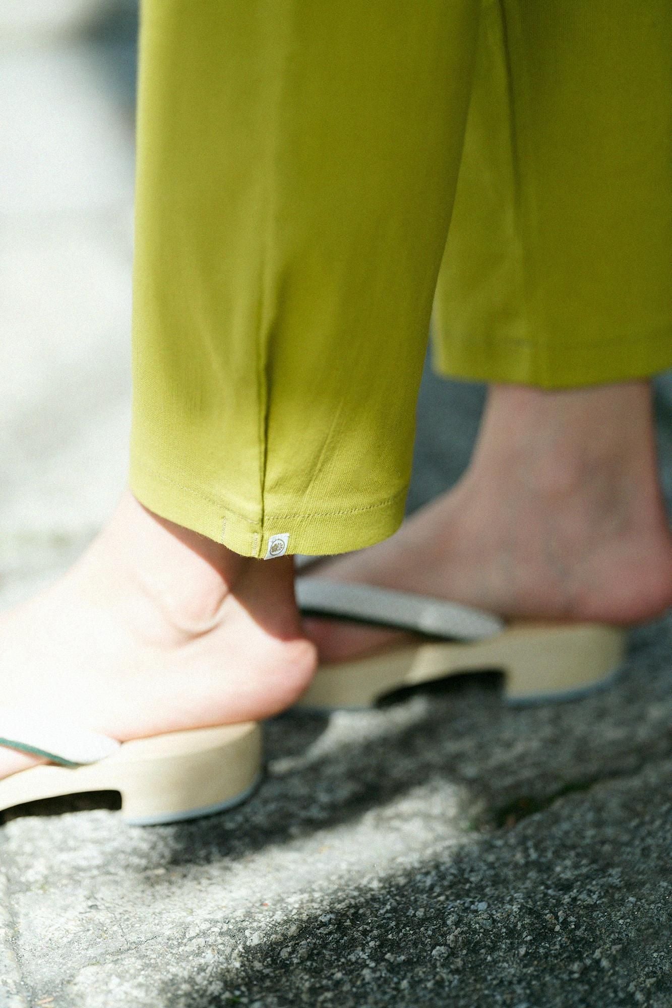 Chizimi Cotton 40/40 Skinny Pants / Willow Leaf Color