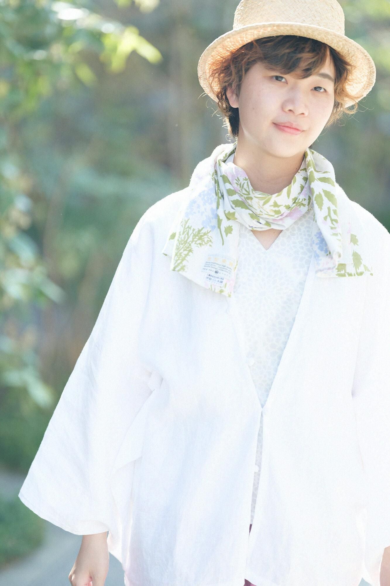 Isemomen Cotton Short Scarf / Light Breeze