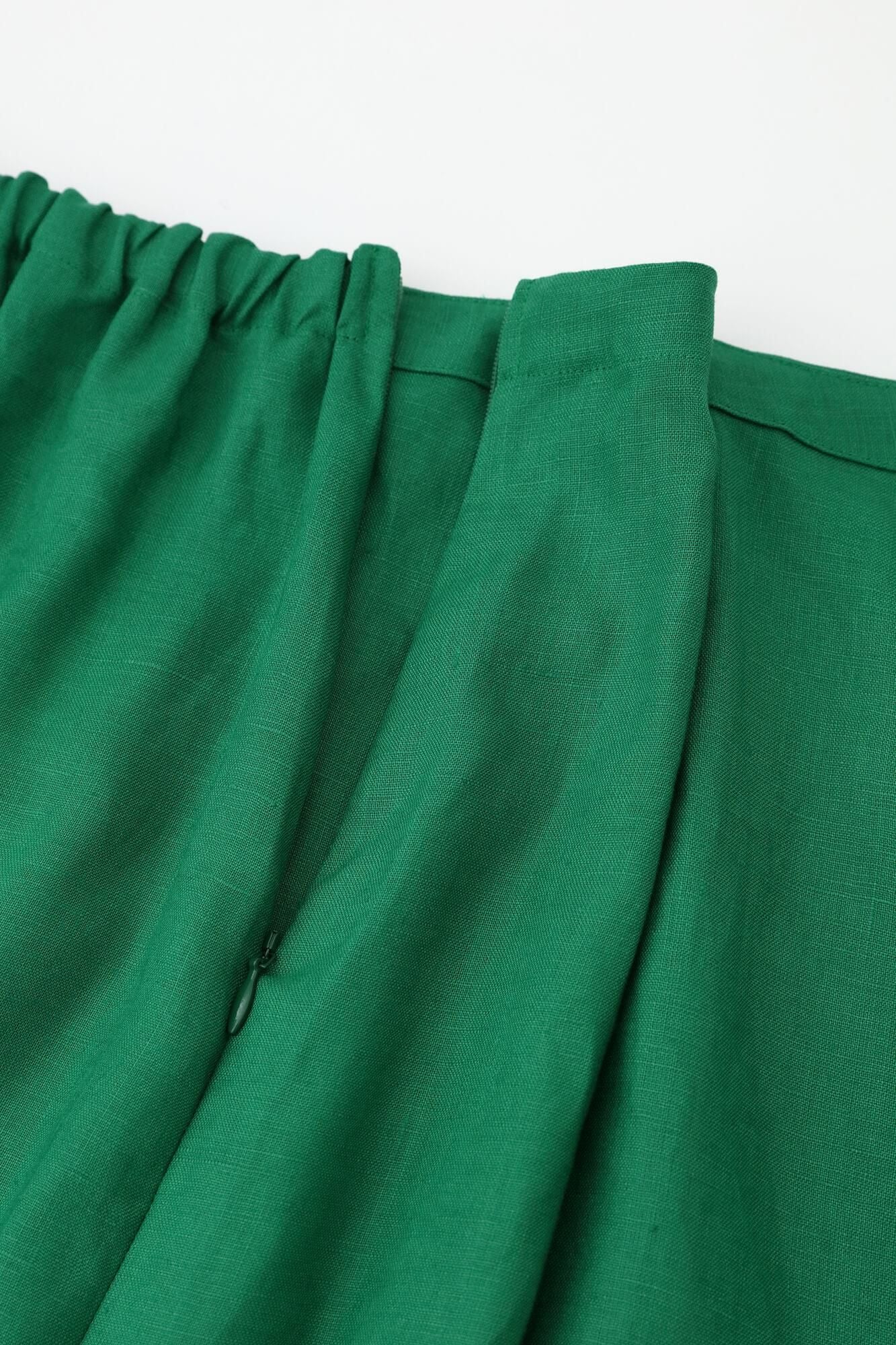 【net limited】Linen Wrap Skirt/Green