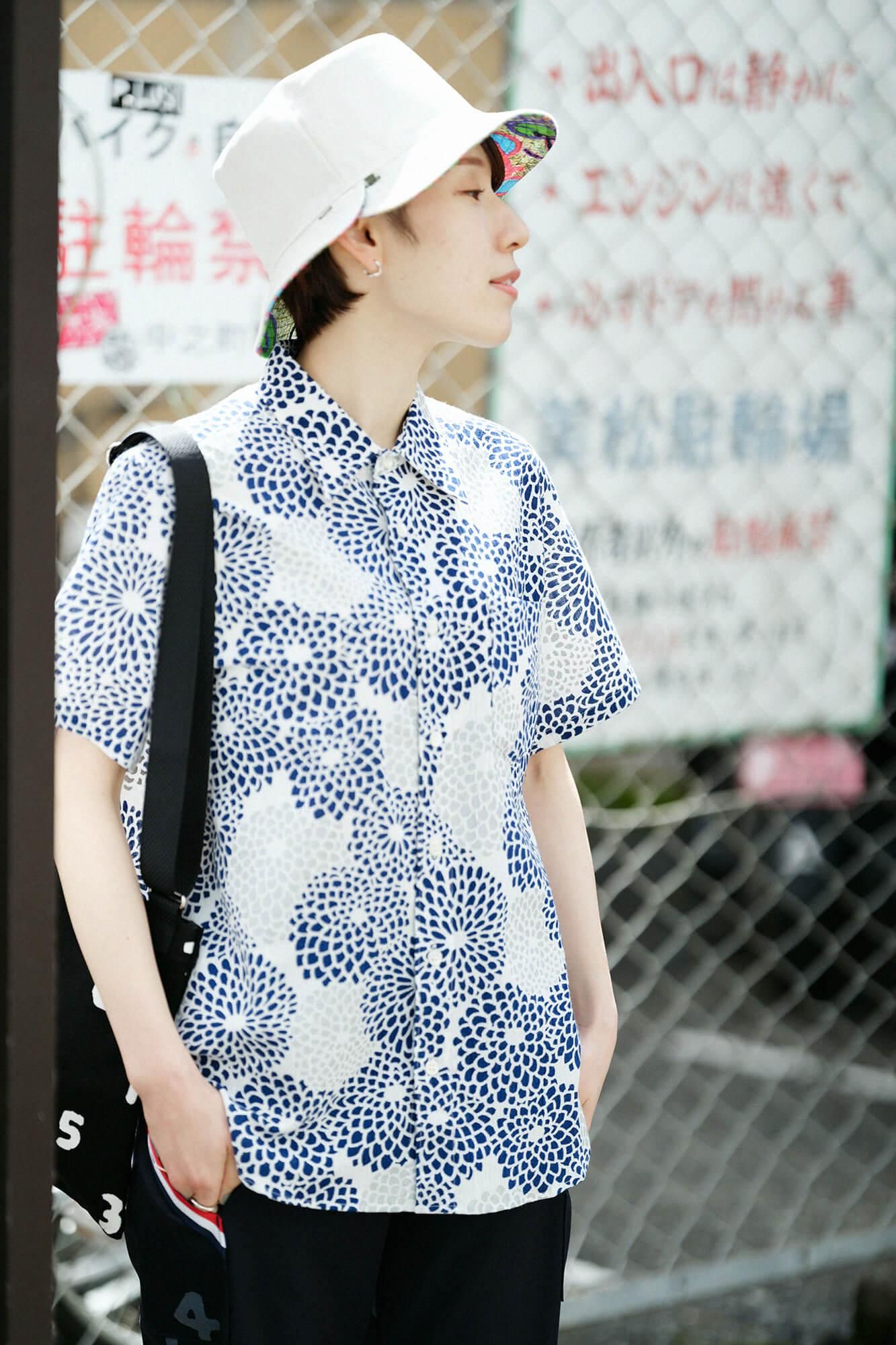 Takashima Jiji 20/20 Kurzarmshirt/Chrysanthemum Seifu
