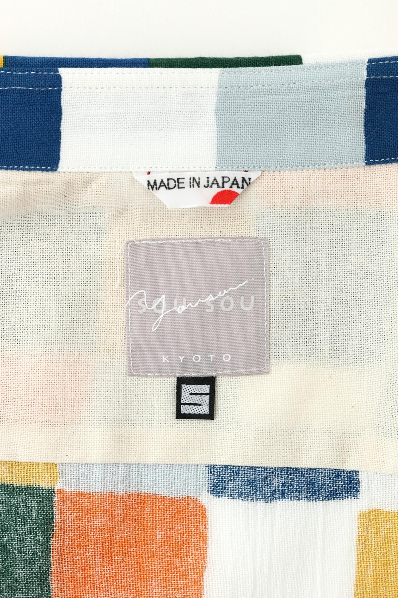 【網路限定】高島縮棉 20/20短袖襯衫/日常 朝茶事