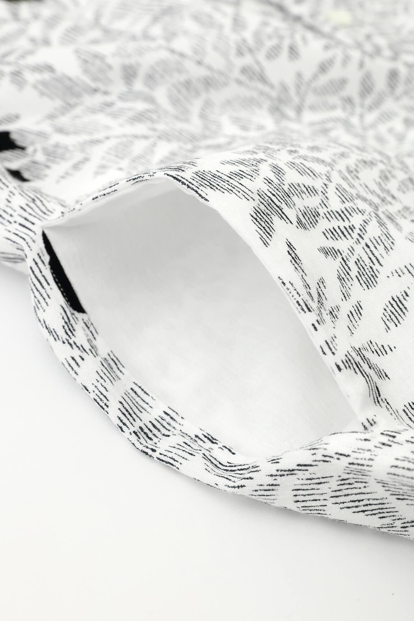 高島縮棉 20/20 立領 短袖 襯衫SP /鳥聲