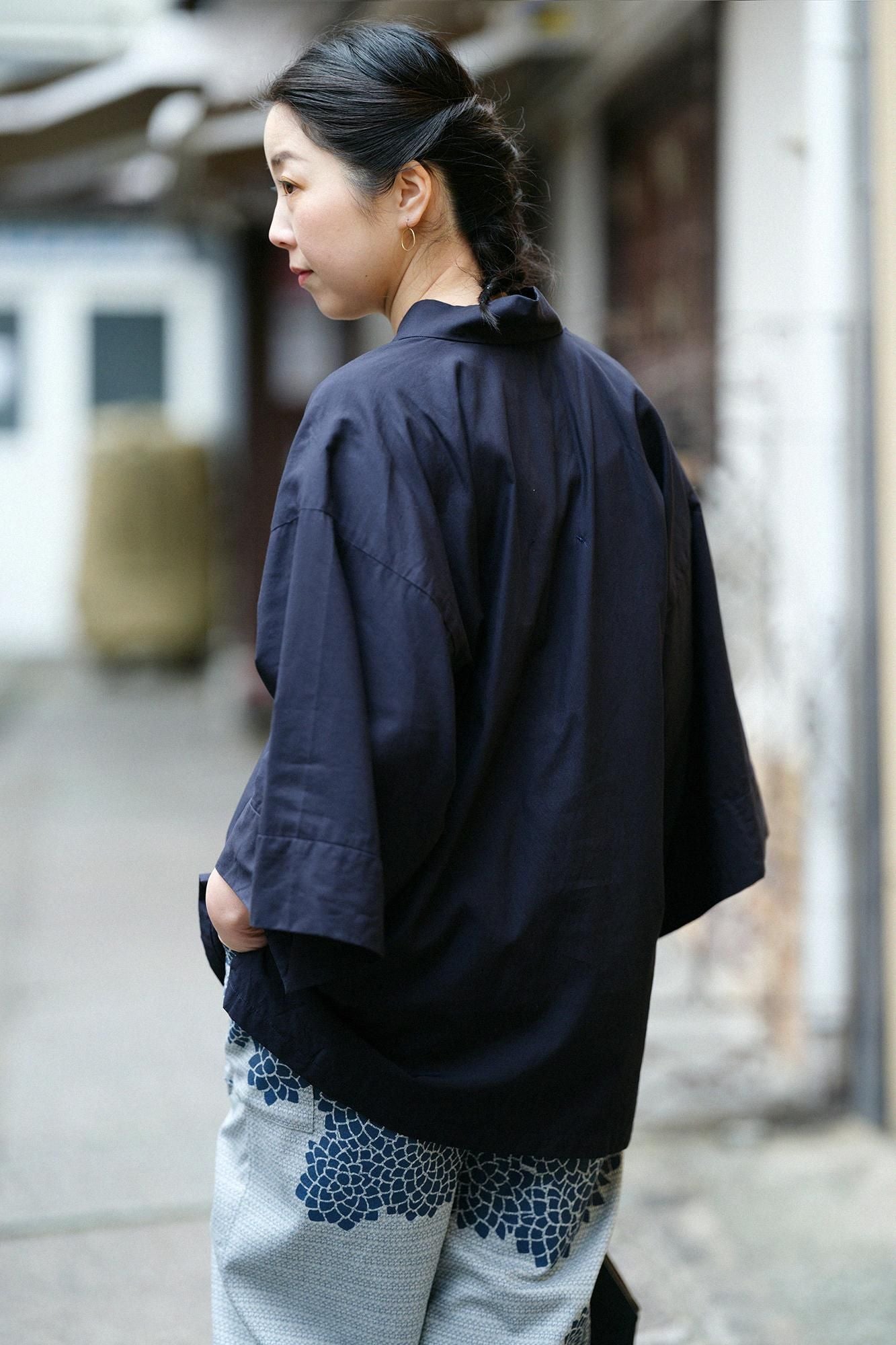 【官網限定】棉花×天絲 密織平紋布 風靡 衬衫/暗藍色