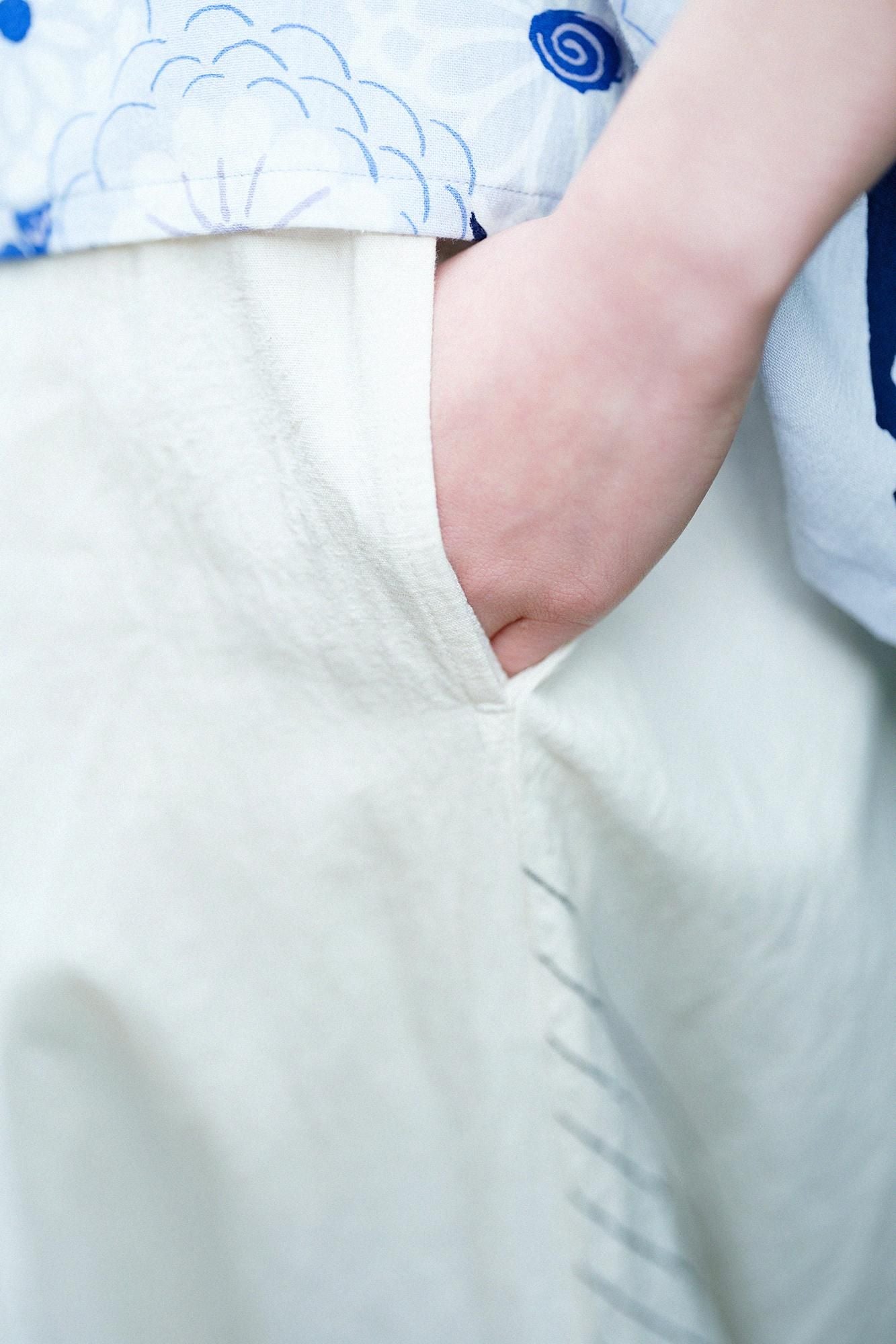 Isemomen Cotton 20/20 Fuji Pants 2.0/ Half Striped Raw White