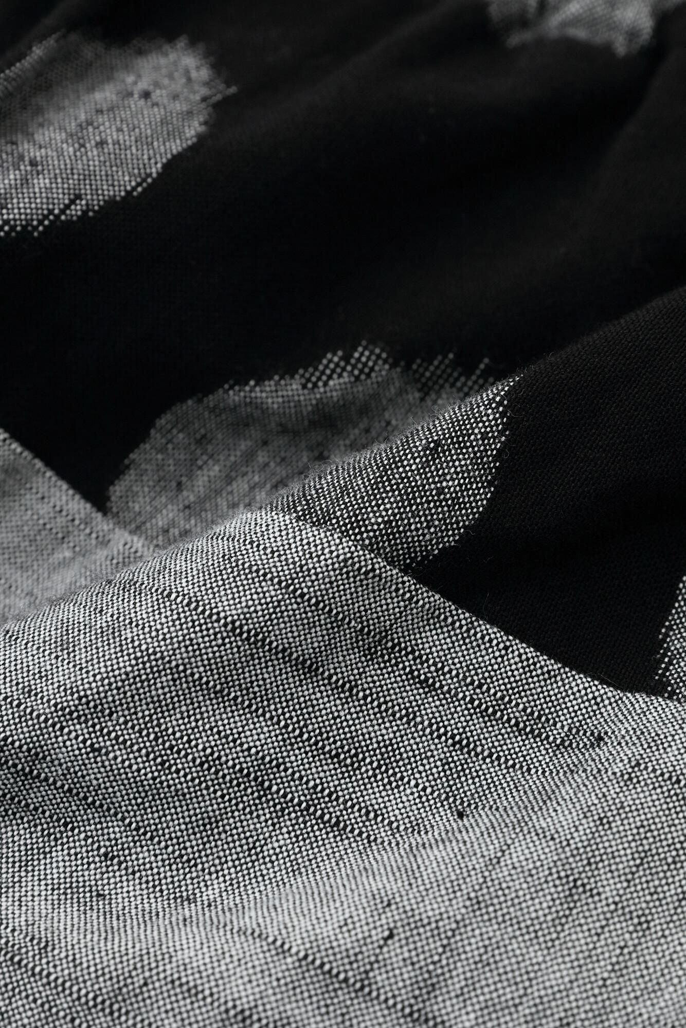 Kurume Kasuri Obi Monpe/Suigyoku, nasse Farbe x melierte Esche