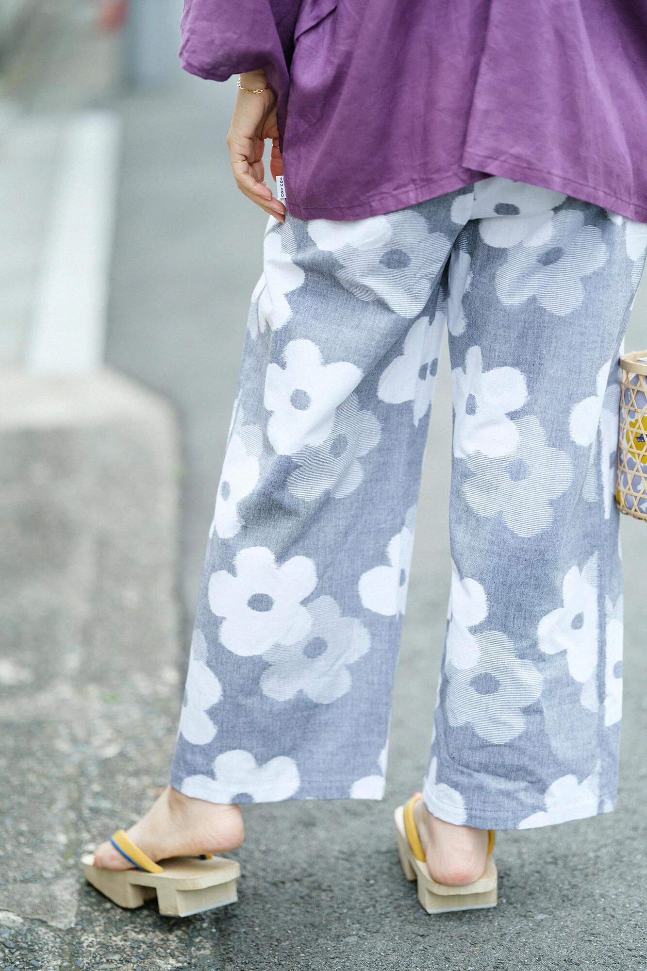 Kurume Kasuri obi Monpe/Hanagasane Mokuhai(Mokuhai)2