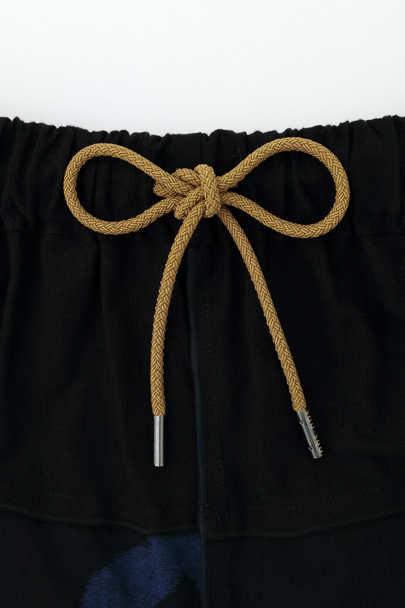 Kurume Kasuri Obi Style Pant / Suzushiroso Dark Blue 2