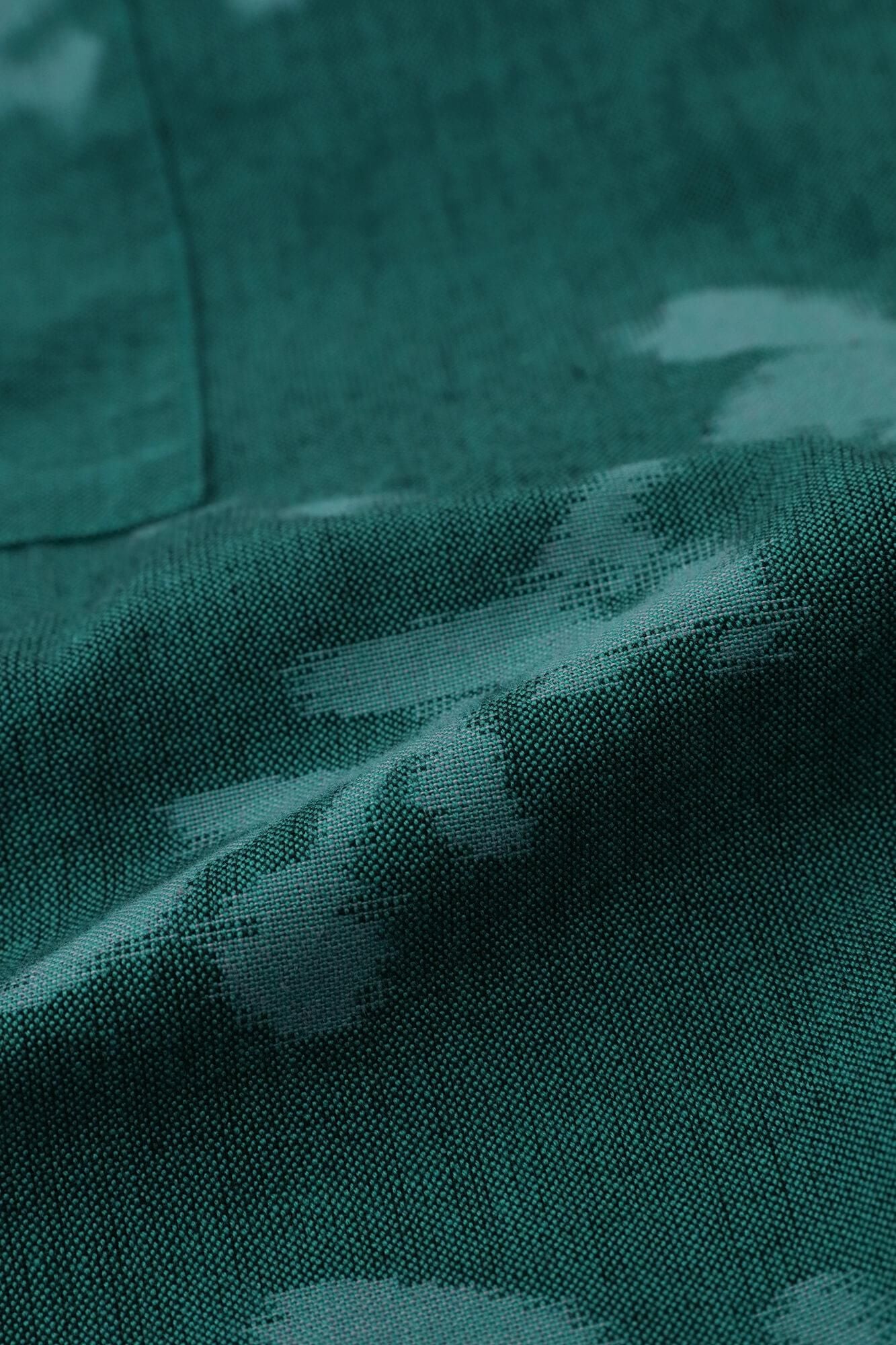 Monpe Workers Pants Kurume Kasuri Monpe / Rural Woodland Marine Green