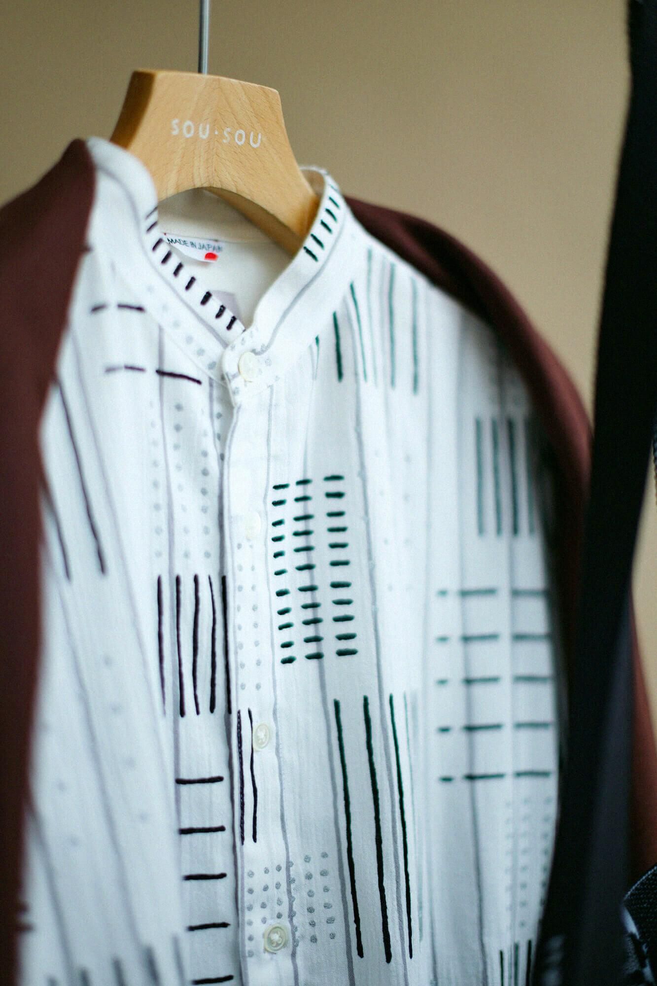 Takashima Chiku 20/20支架领子衬衫SP/GAPS和条纹