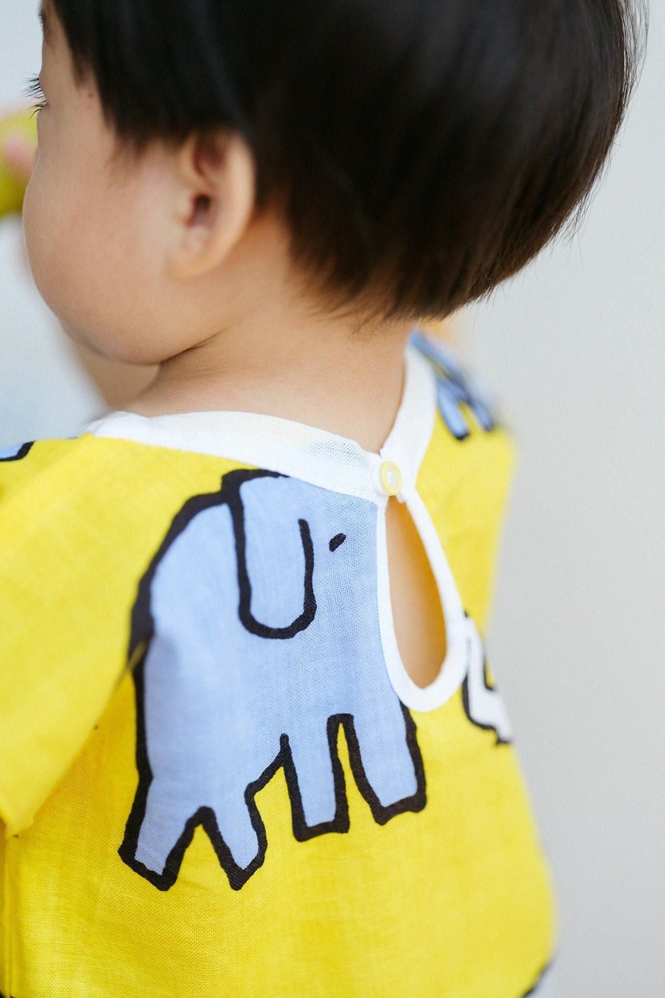 ●伊勢木棉 方形上衣/大象