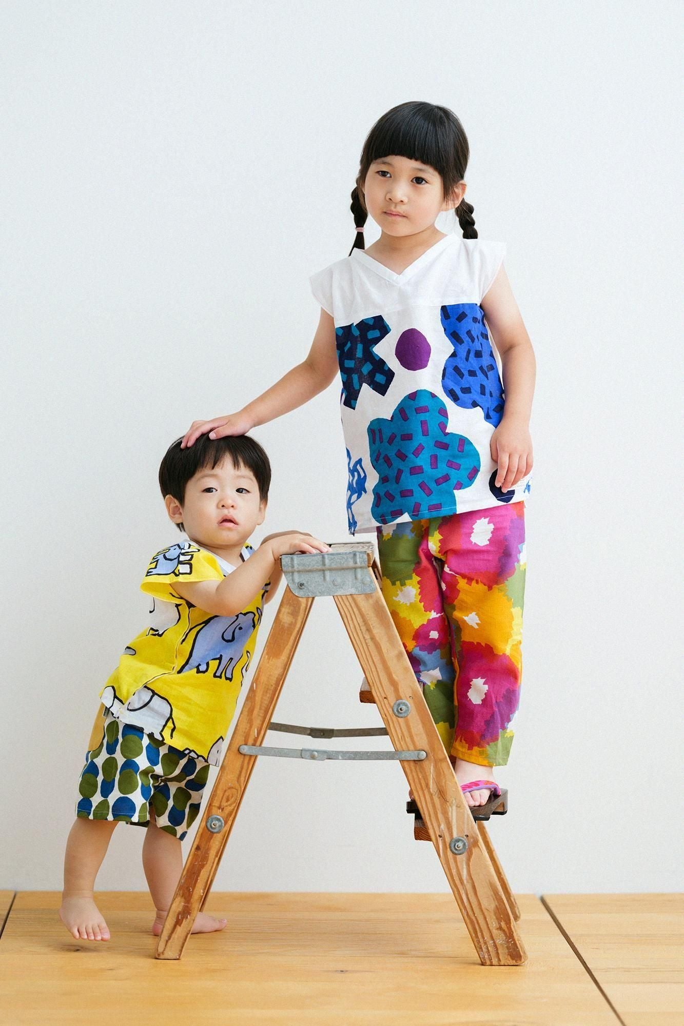 ●伊勢木棉 方形上衣/大象