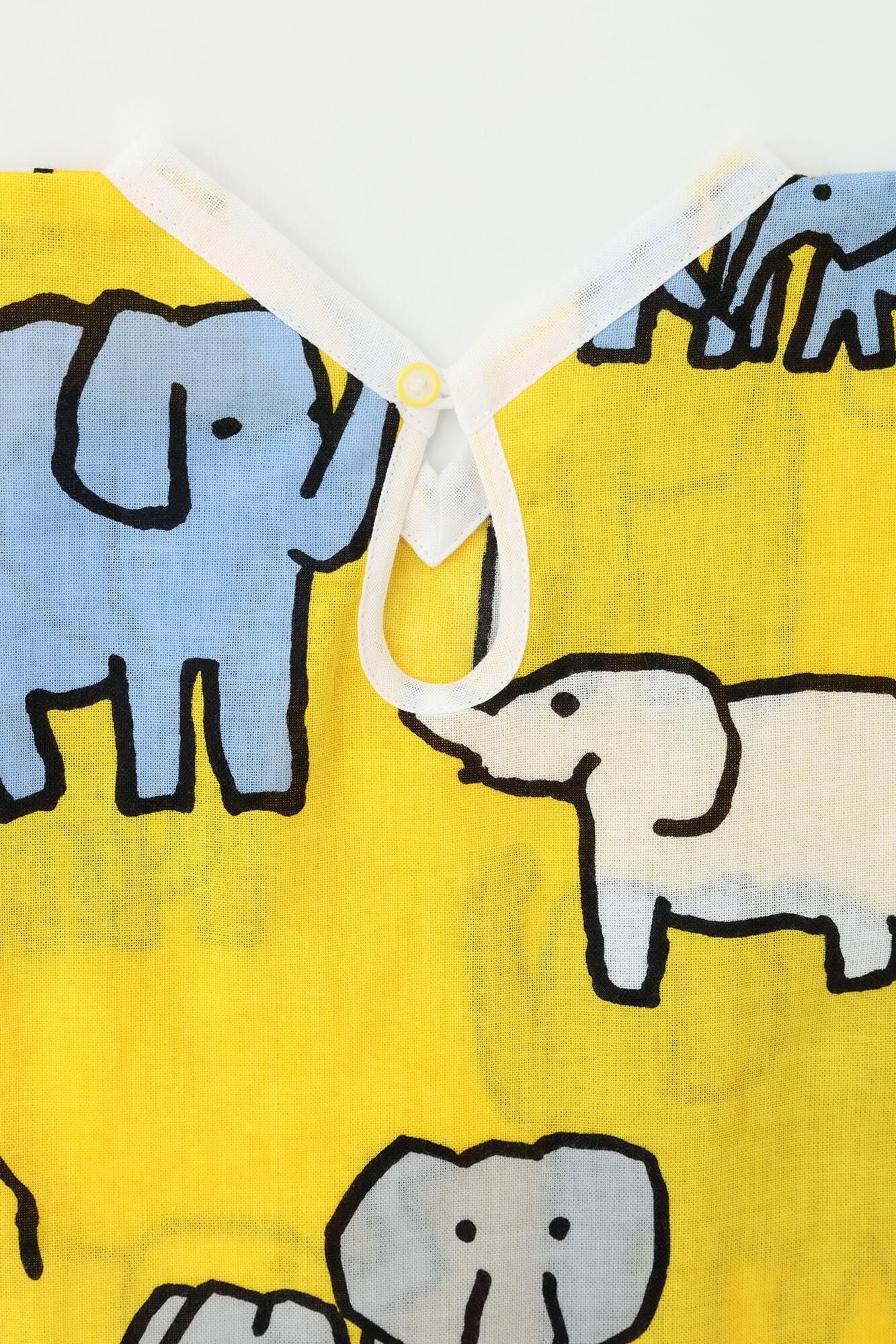 ●伊勢木棉 方形上衣/大象