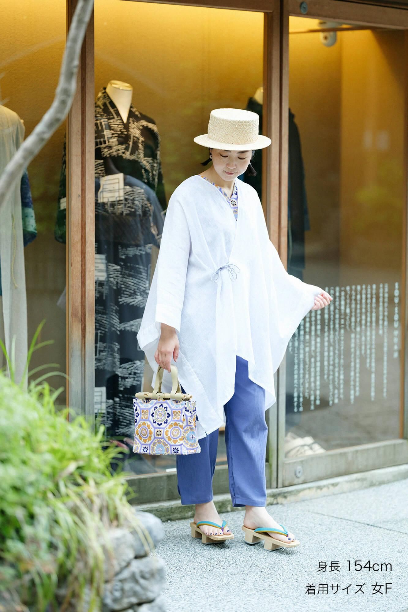 高島縮棉 20/20 工人褲/淺紫色