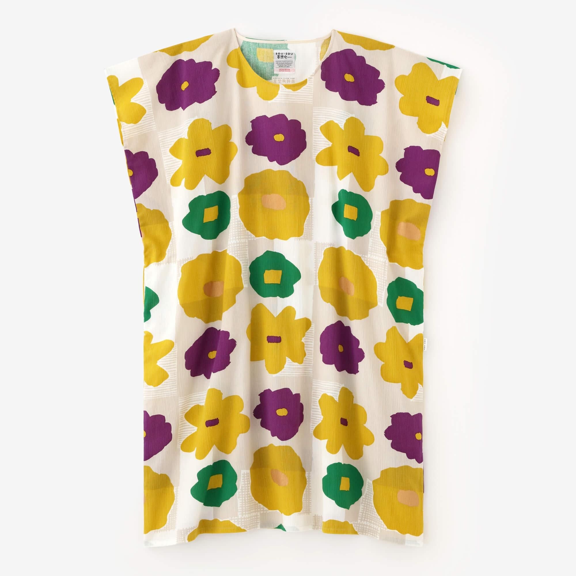 高島縮 20/20 長方形衣（ちょうほうけい）／おし花