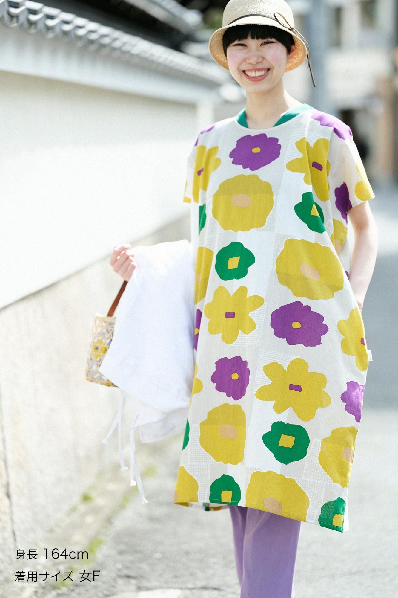 高島縮棉 20/20 長方形洋裝/壓花