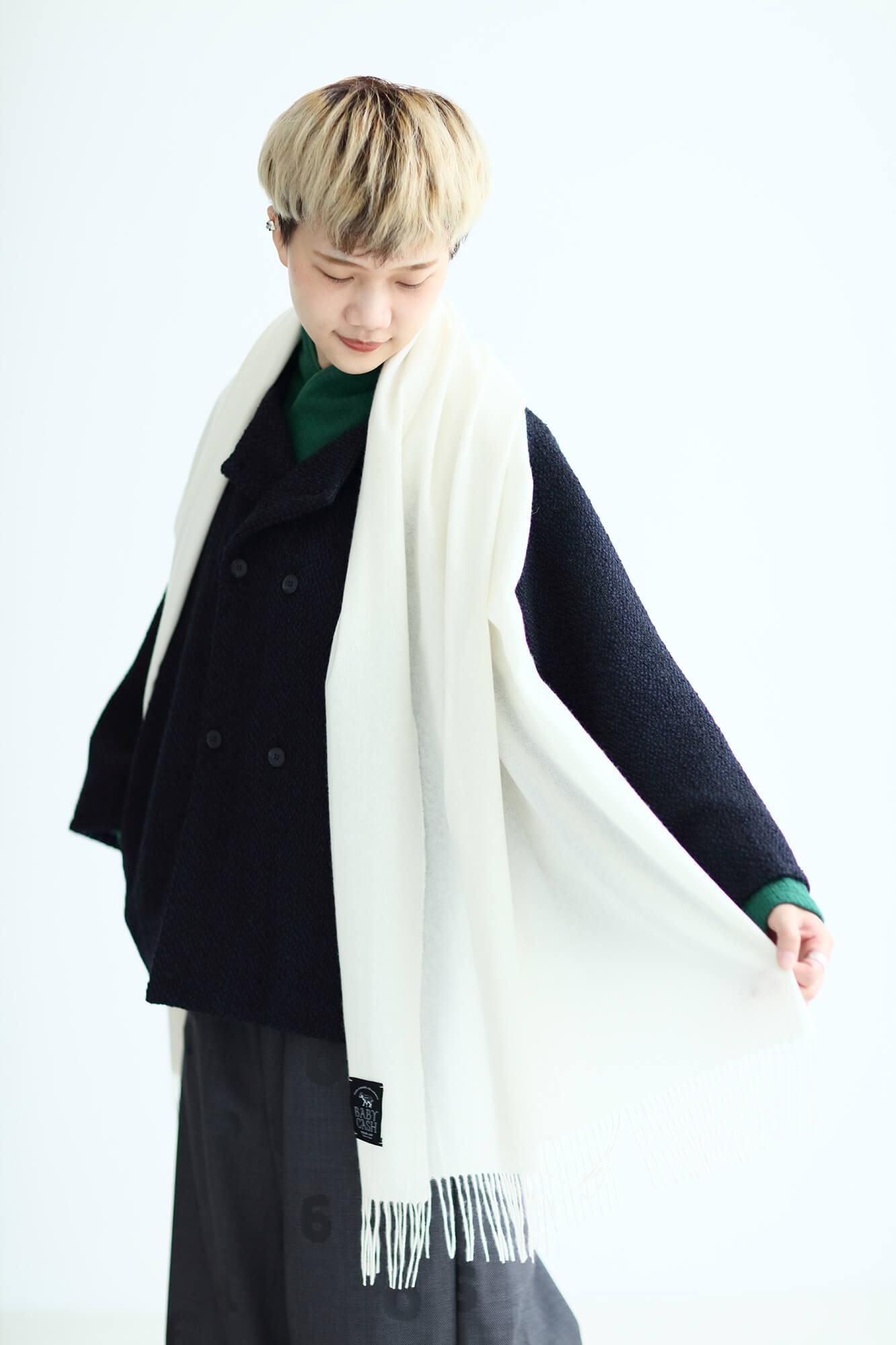 Baby Cash (R) Gauze Stole / Ecru