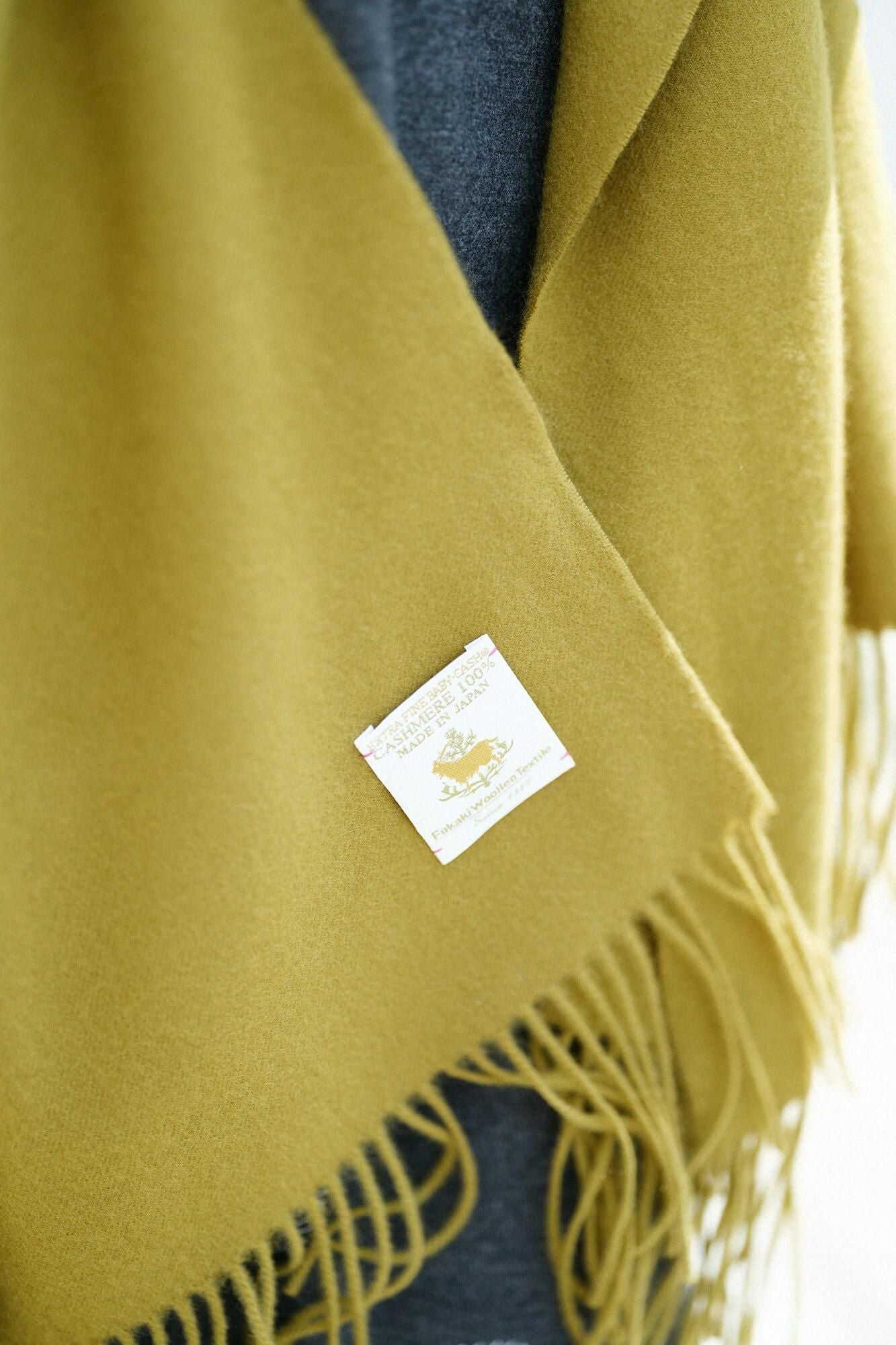 Babycash(R)羊絨 薄圍巾/鶯綠色