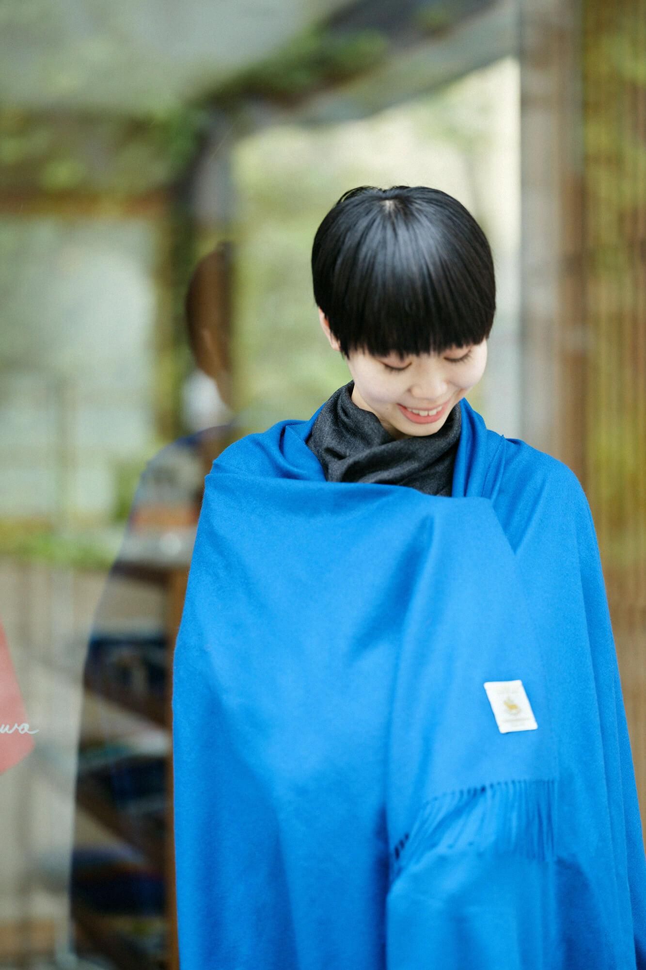 ベビーキャッシュ(R) ガーゼストール/濃縹(こきはなだ)