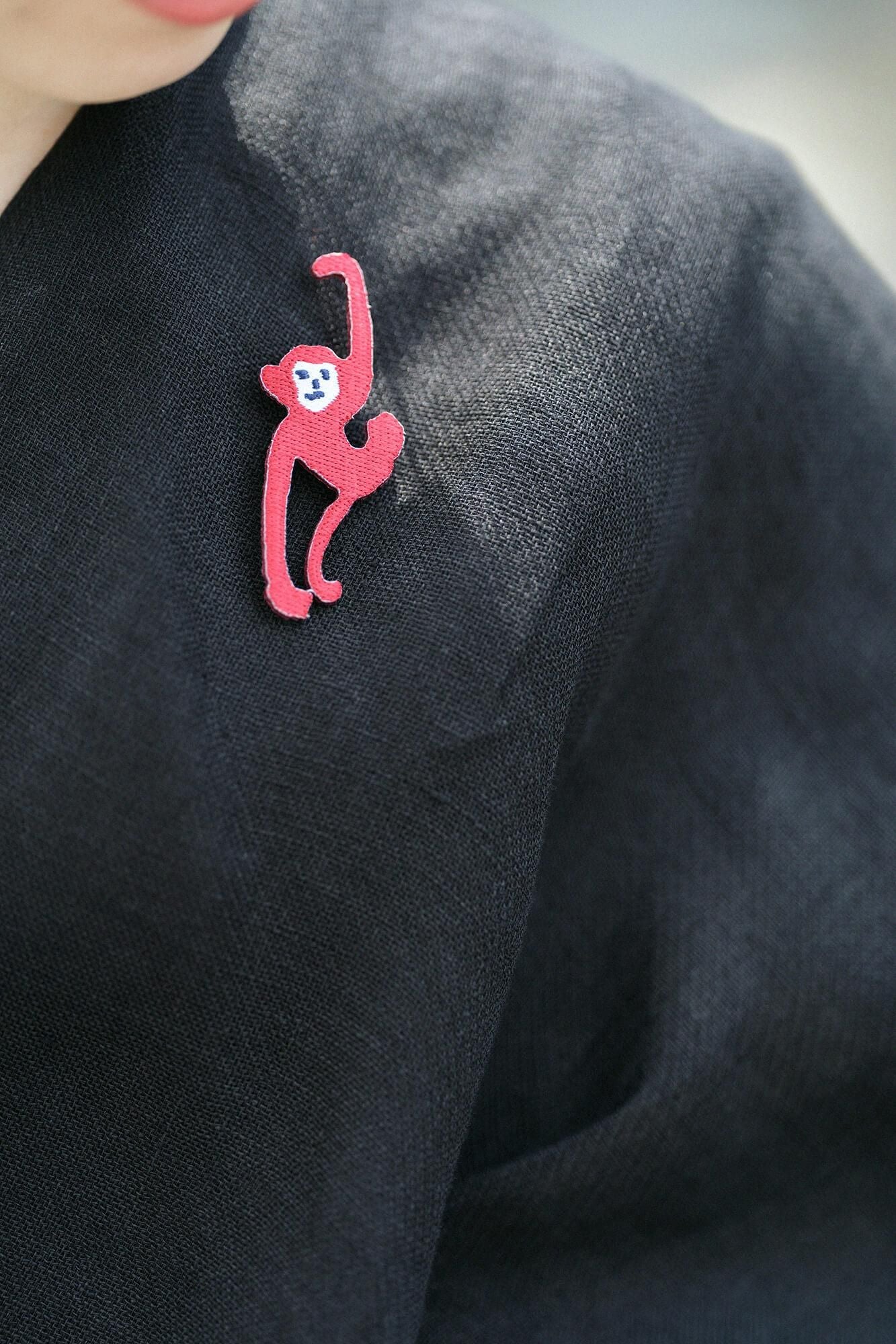 자수 브로치(Shukazari)/원숭이