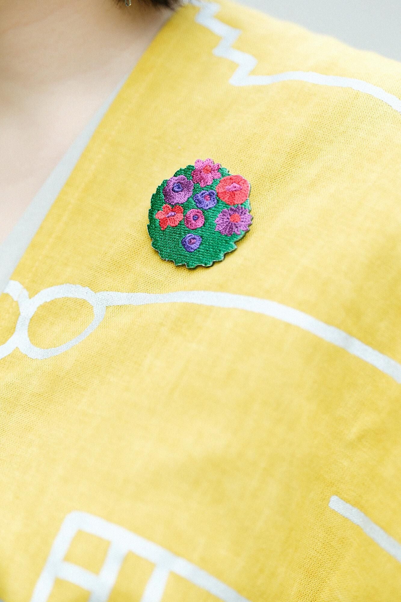 刺繡胸針/植物園