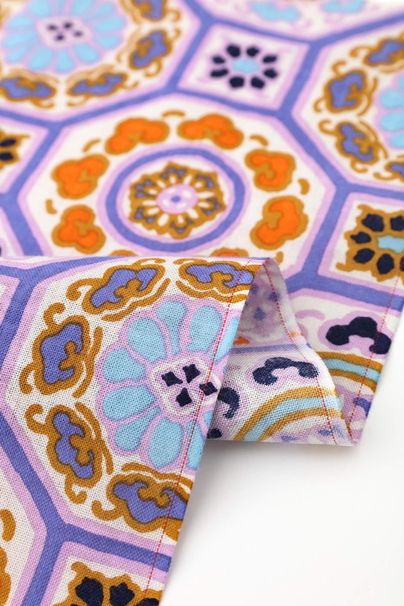 伊勢木綿 textile手ぬぐい(ひめ丈)/華麗(かれい)