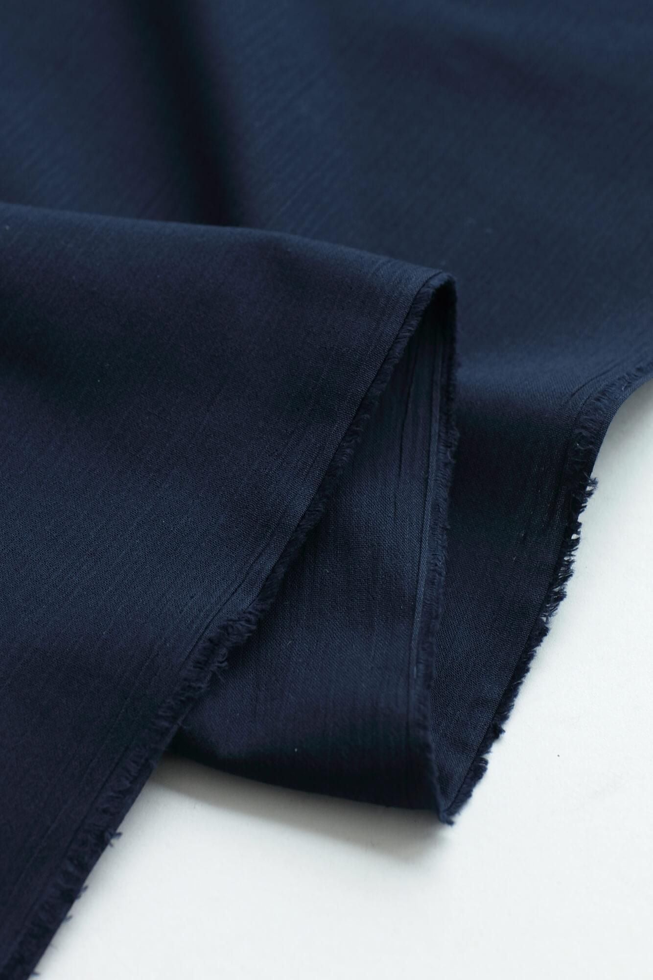 布料剪裁販售 (高島縮棉 坂尾織物)/藍黑色(Tomekon)<50厘米