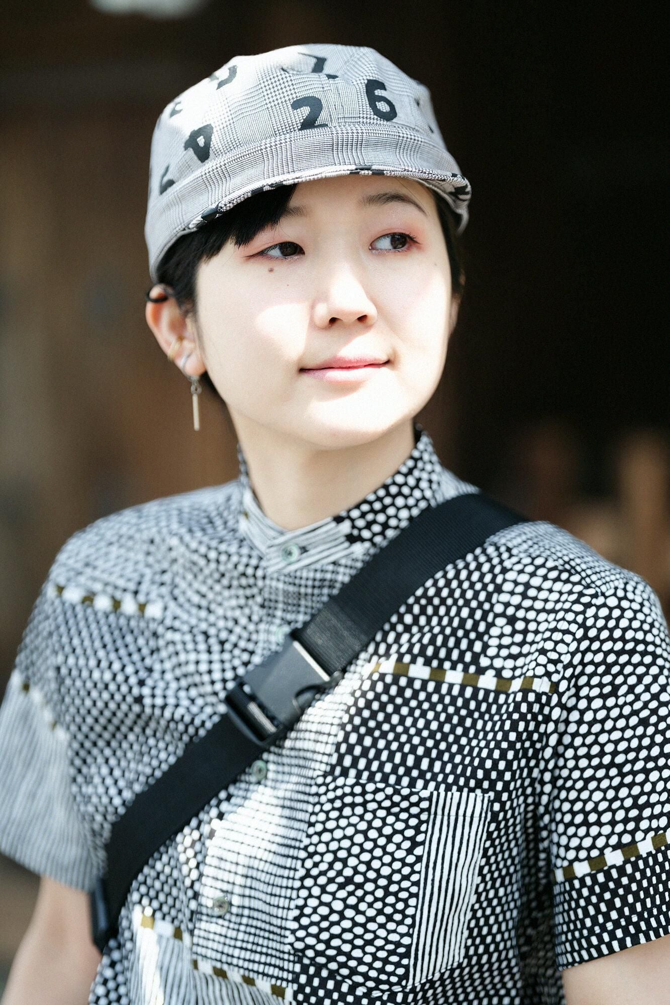 takashima chiku 20/20支架领子短袖衬衫/倾斜(同一)黑色墨水