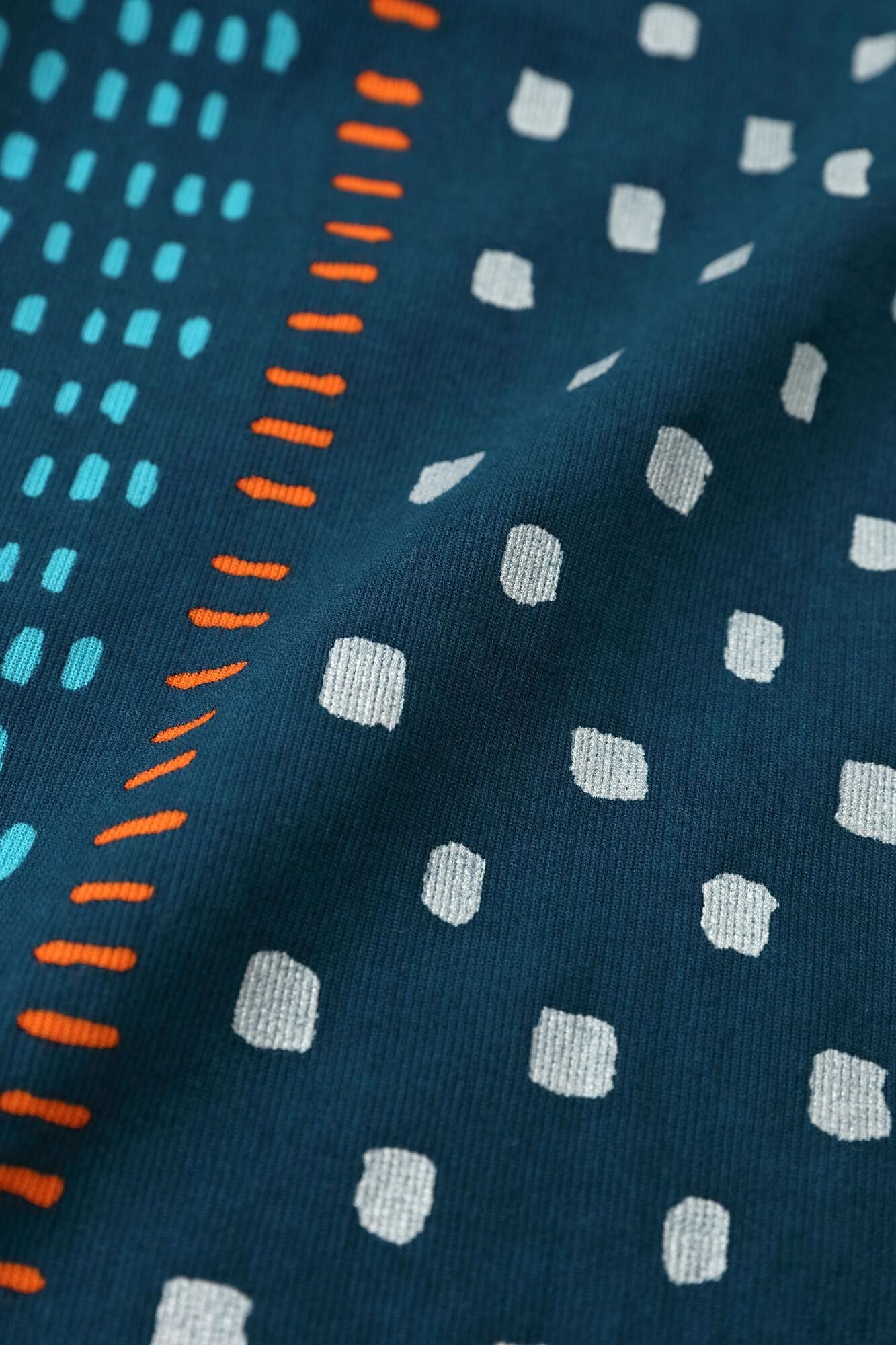 【官網限定】高島縮棉 40/40短袖T-shirt /冰雹條紋