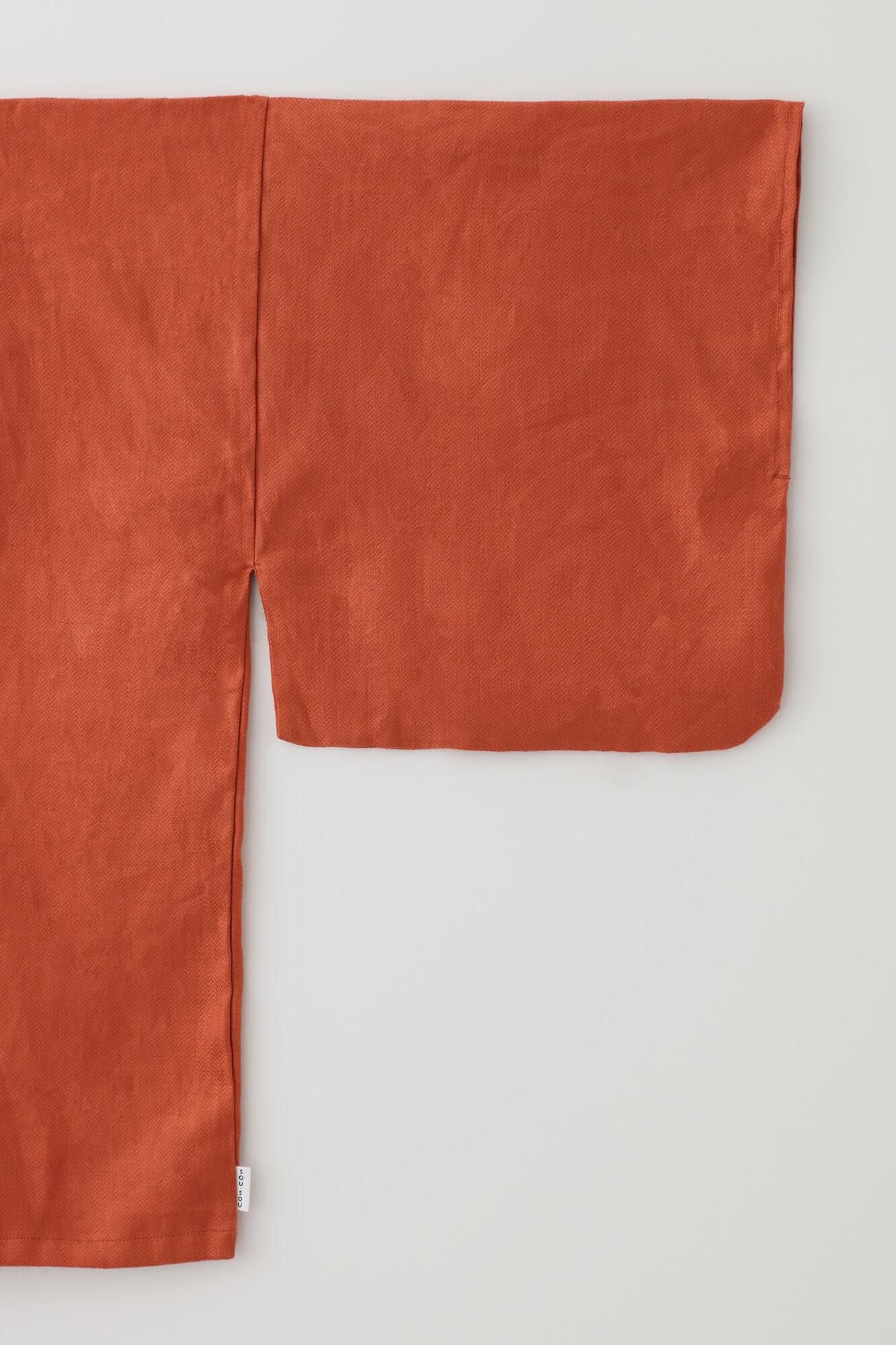 Herringbone Weave Hatsuki Cardigan / Vermilion Vermilion