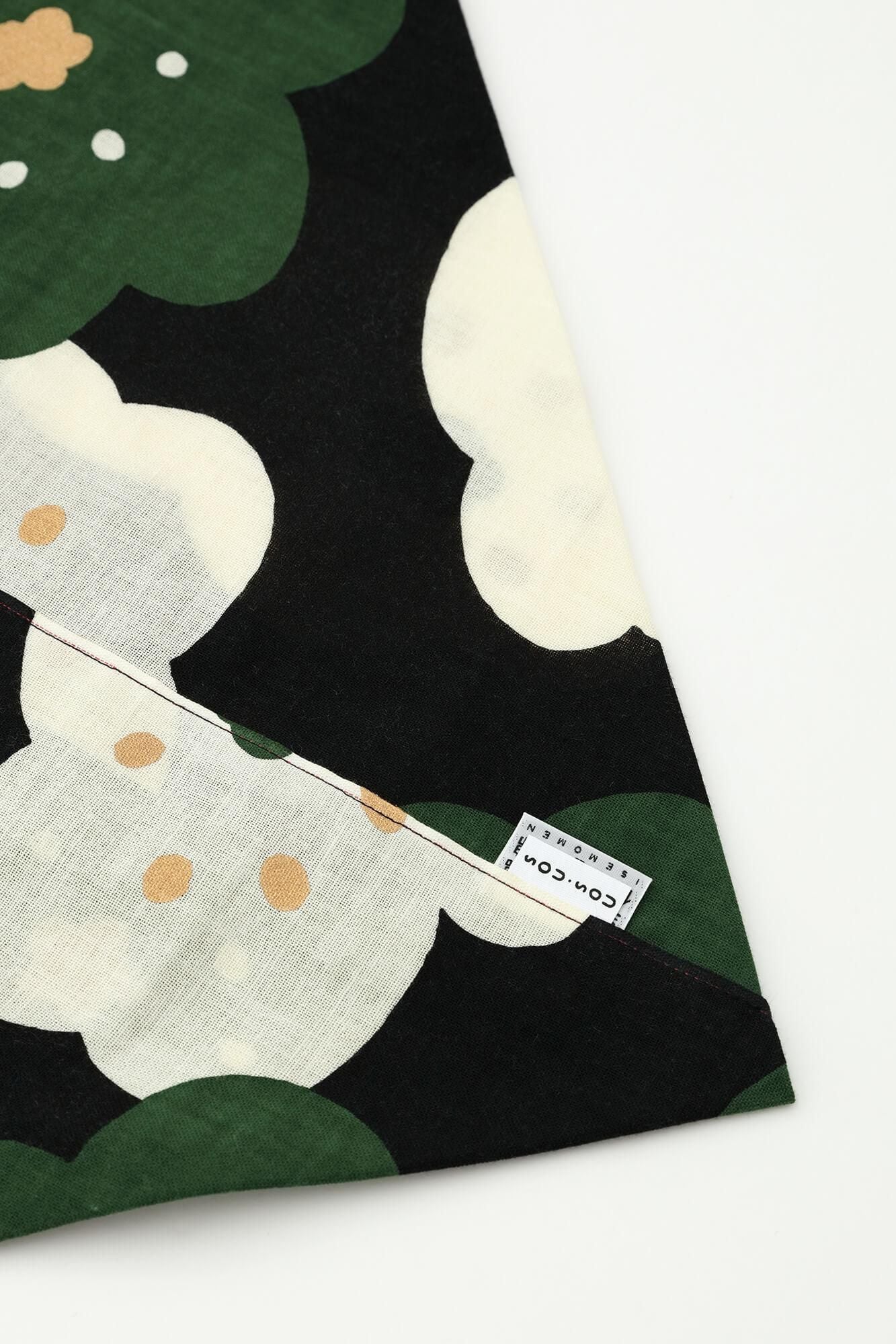 伊勢木綿 小巾折/ほほえみ 濡羽色(ぬればいろ)