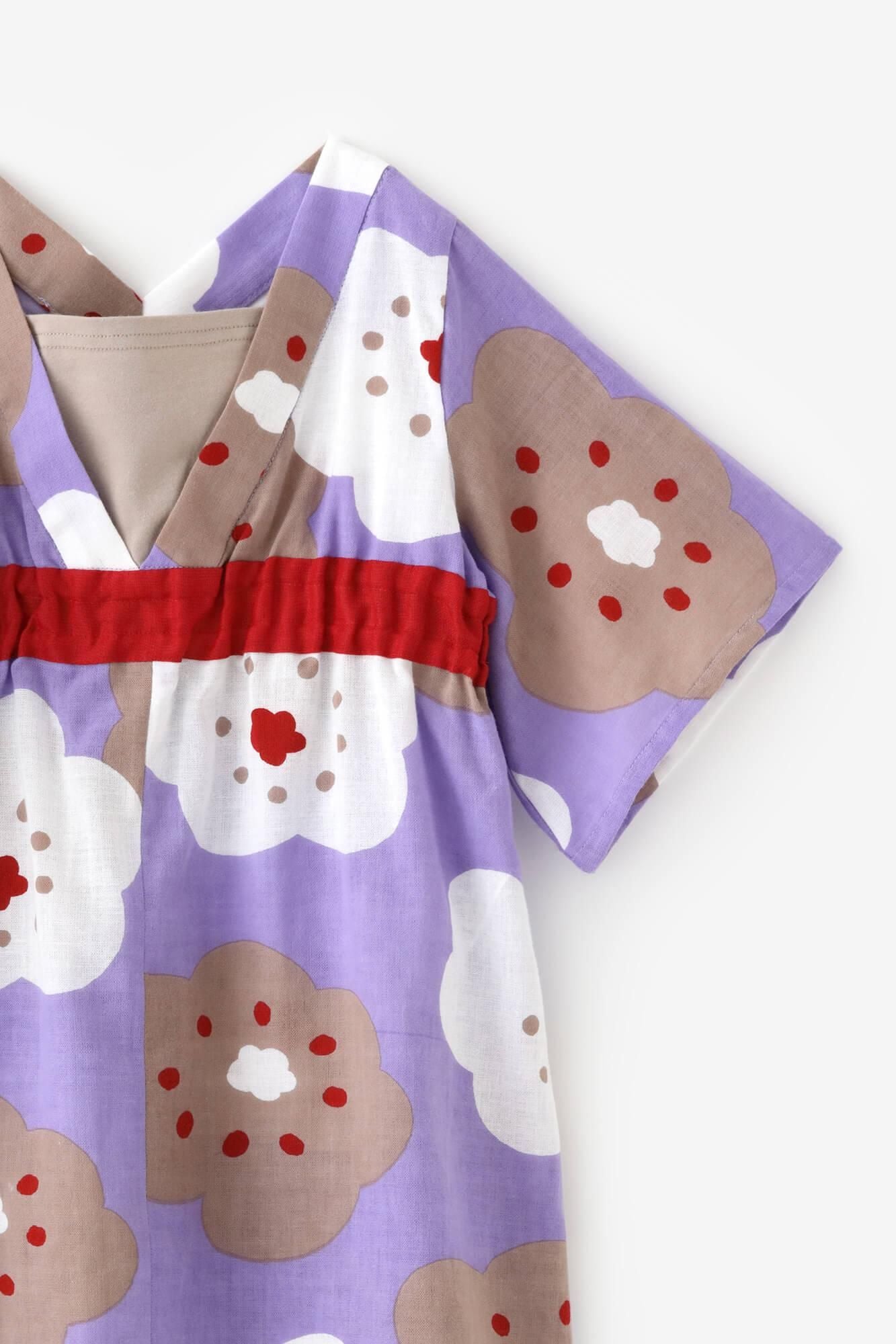 ●伊勢木棉 浴衣形洋裝/微笑