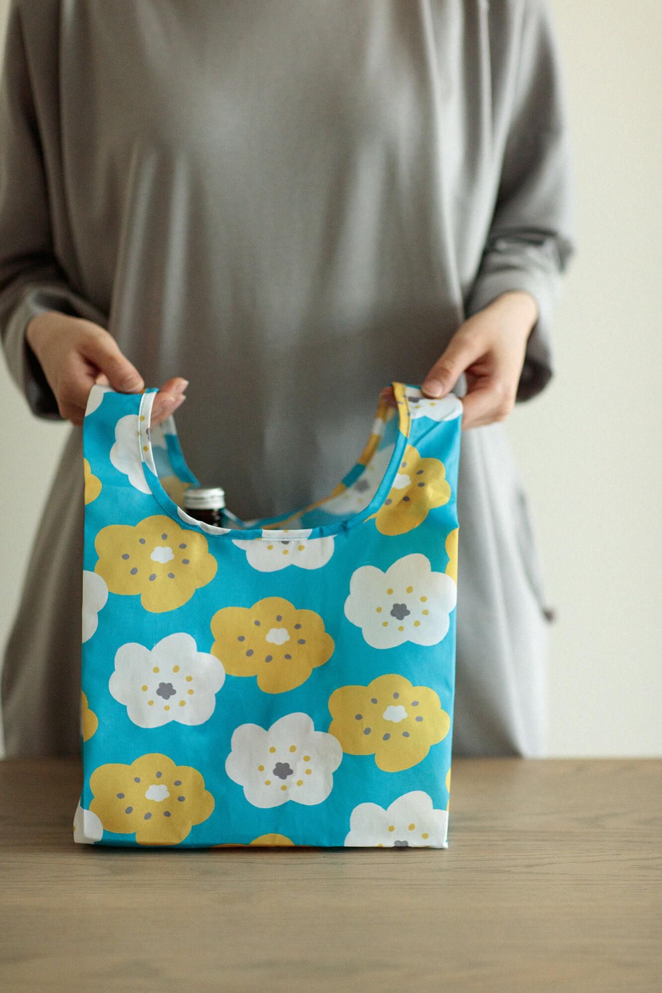 SOU・SOU×丸眞 ミニエコバッグ/ほほえみ