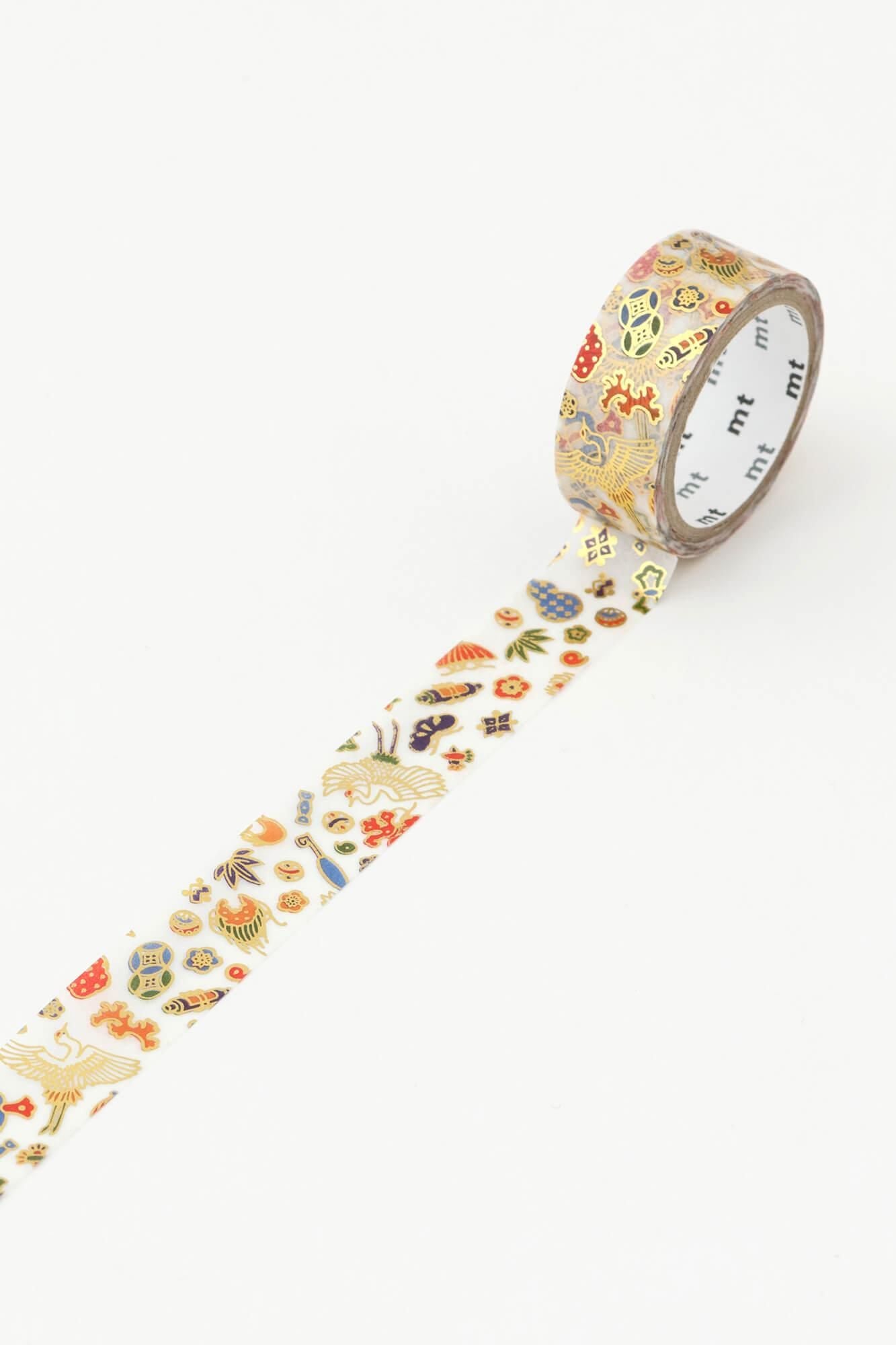 SOU・SOU×mt圖案紋樣・紙膠帶 燙金/彌榮 【寬1.5cm】
