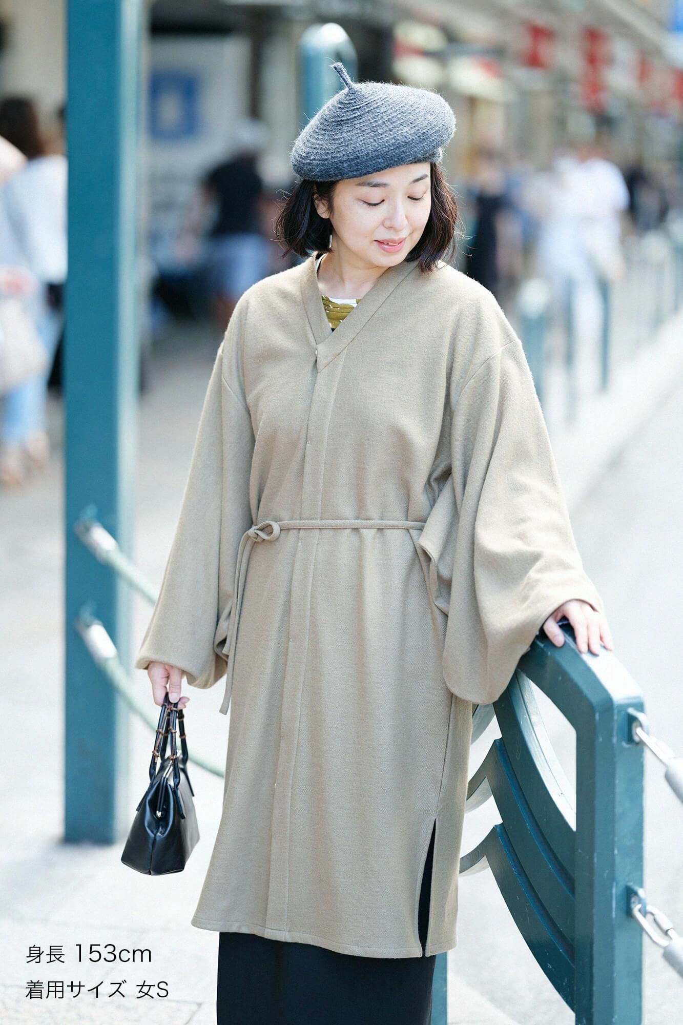 【net限定】カージー編 薙刀かり衣(なぎなたかりごろも) 細衿(さざれえり) 裏勝り(うらまさり)/狐色(きつねいろ)×SO-SU-U綾(あや)