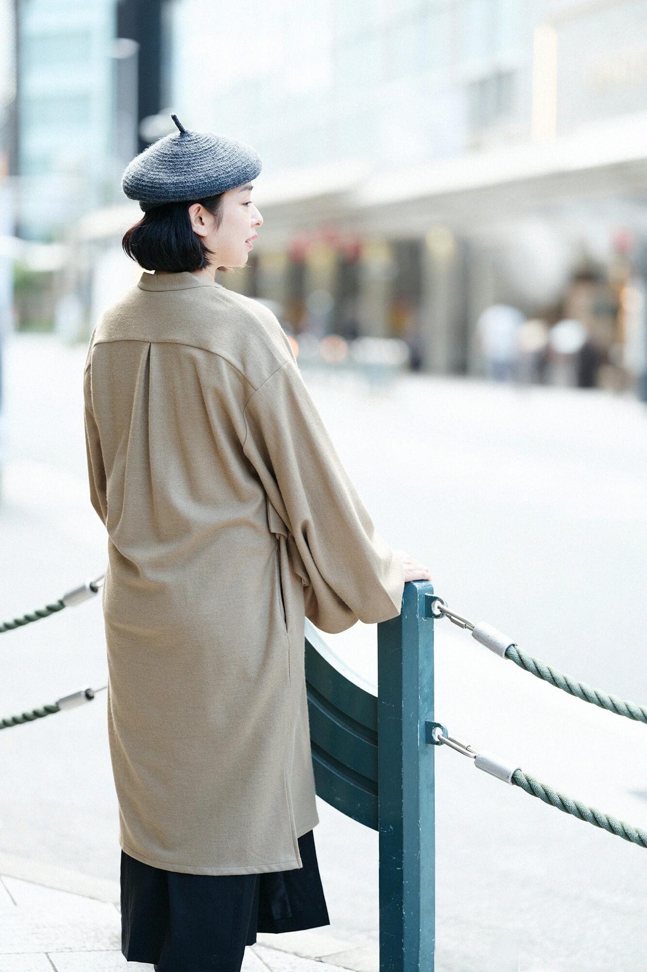 【net限定】カージー編 薙刀かり衣(なぎなたかりごろも) 細衿(さざれえり) 裏勝り(うらまさり)/狐色(きつねいろ)×SO-SU-U綾(あや)