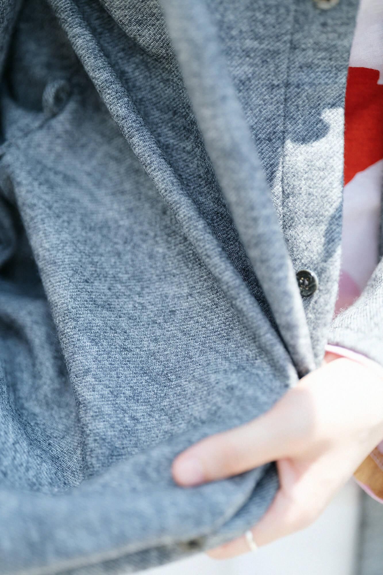 【net限定】カージー編 薙刀かり衣(なぎなたかりごろも) 細衿(さざれえり) 裏勝り(うらまさり)/杢灰(もくはい)×SO-SU-U綾(あや)