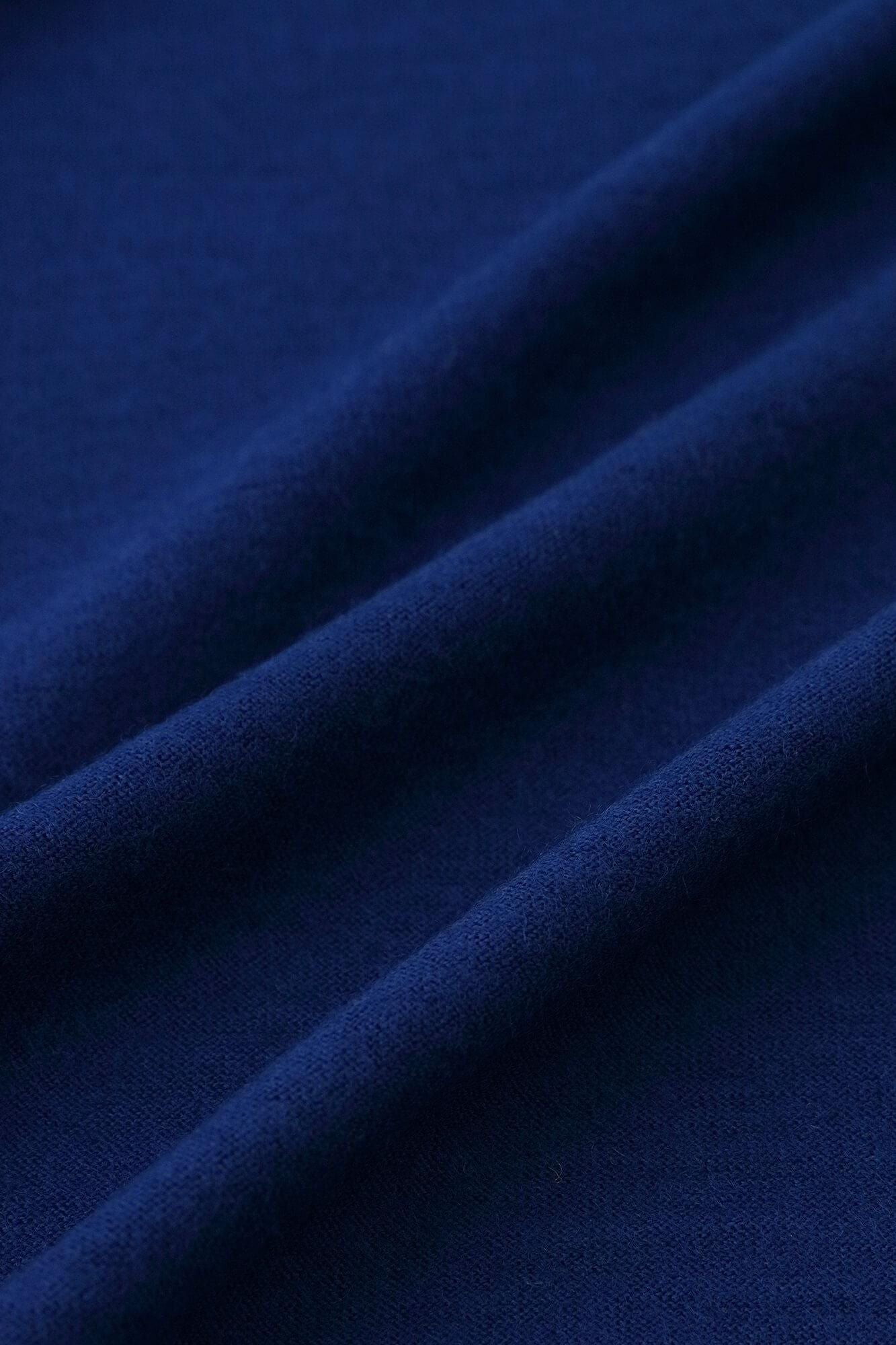 平針織 可洗羊毛 飛鼠袖外披/瑠璃藍色