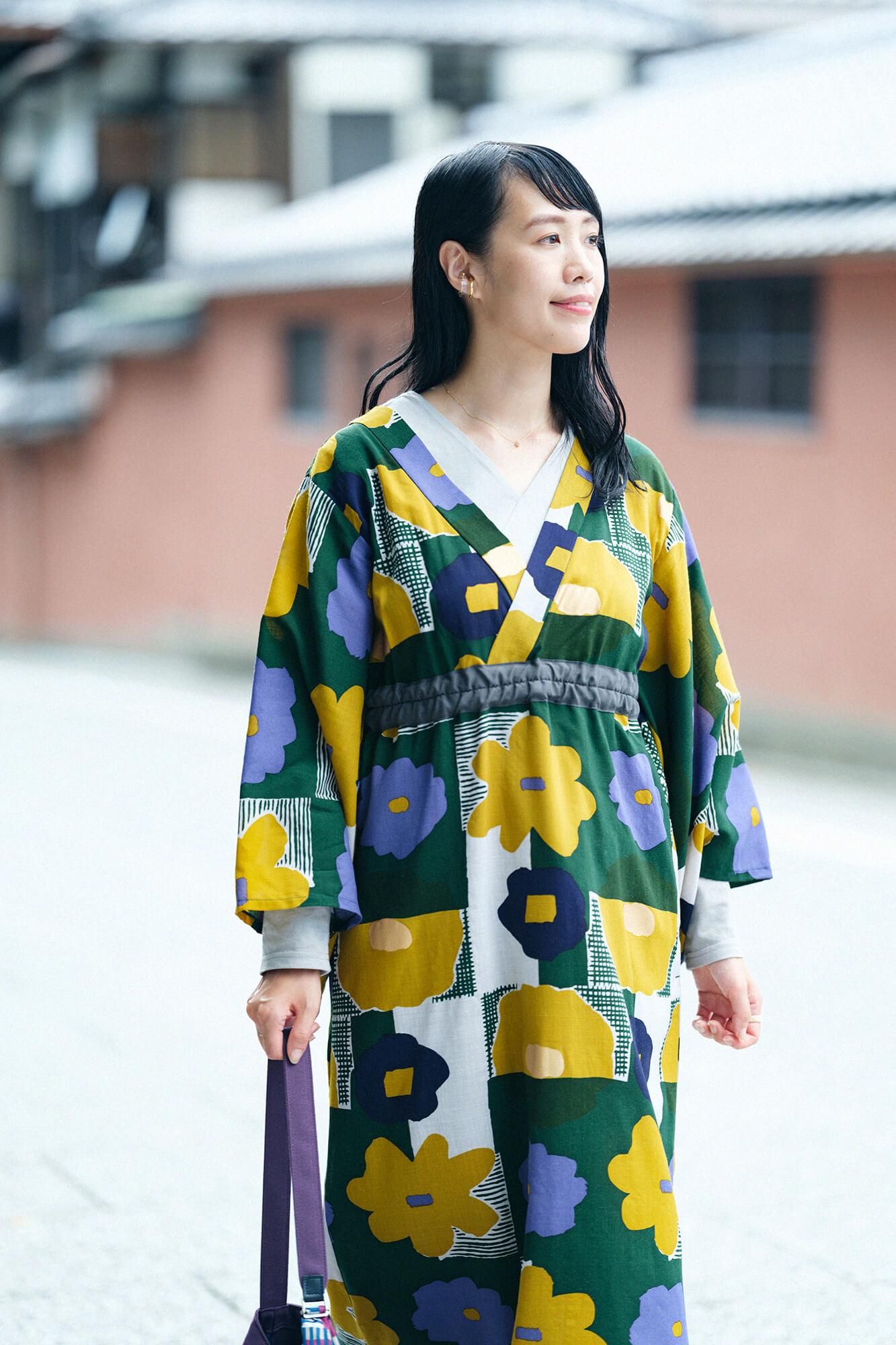 【online한정】모슬린 미타테 원피스/오시바나