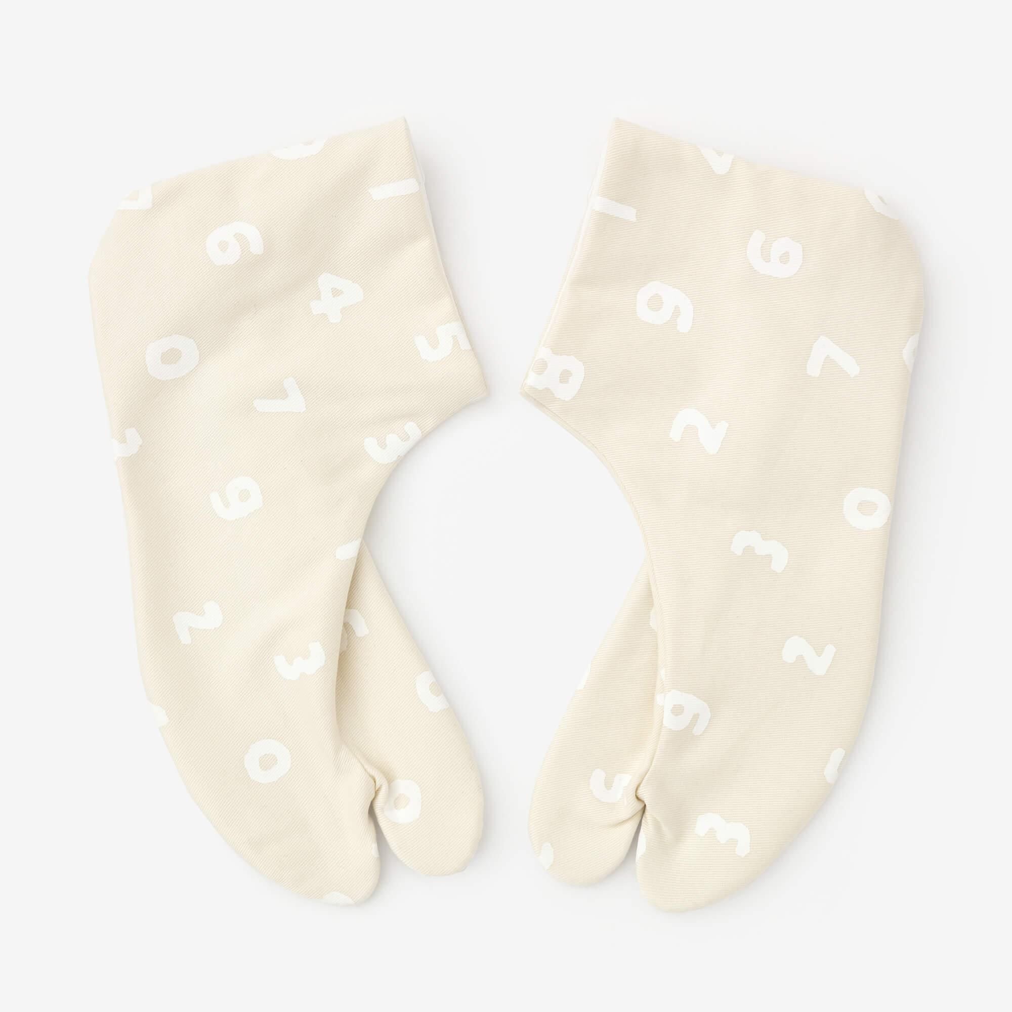 Stretch Chino Cloth Tabi Socks for Tatami Room/SO-SU-U Ecru