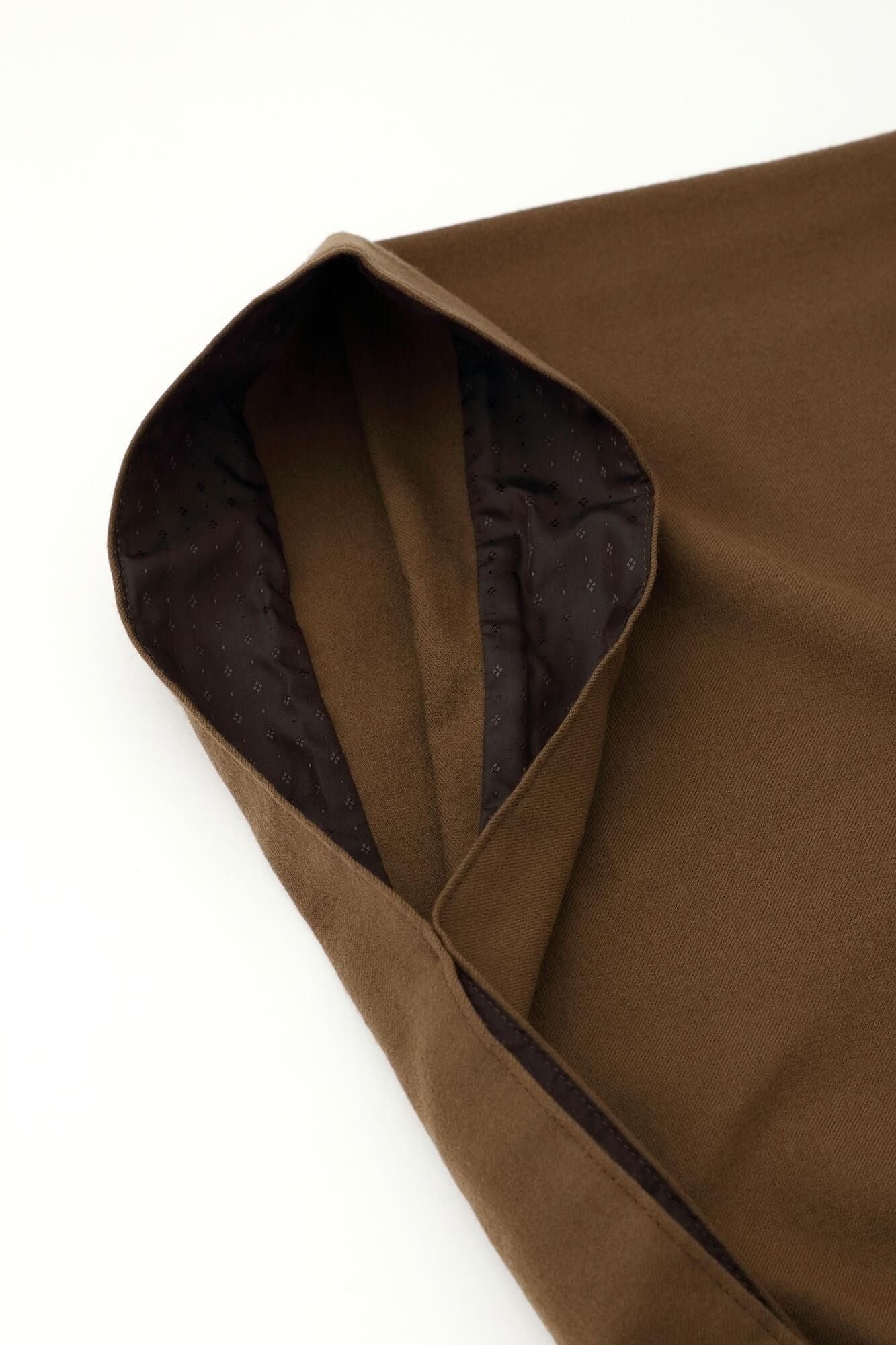 Combed Yarn Kisaragi Poncho / Yellowish Brown