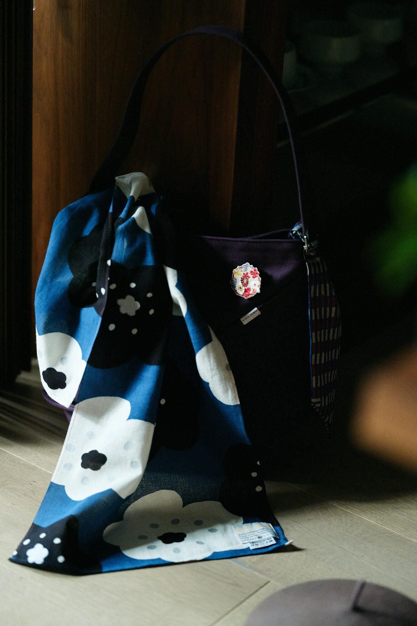 伊勢木棉 圍巾/微笑 淺藍色