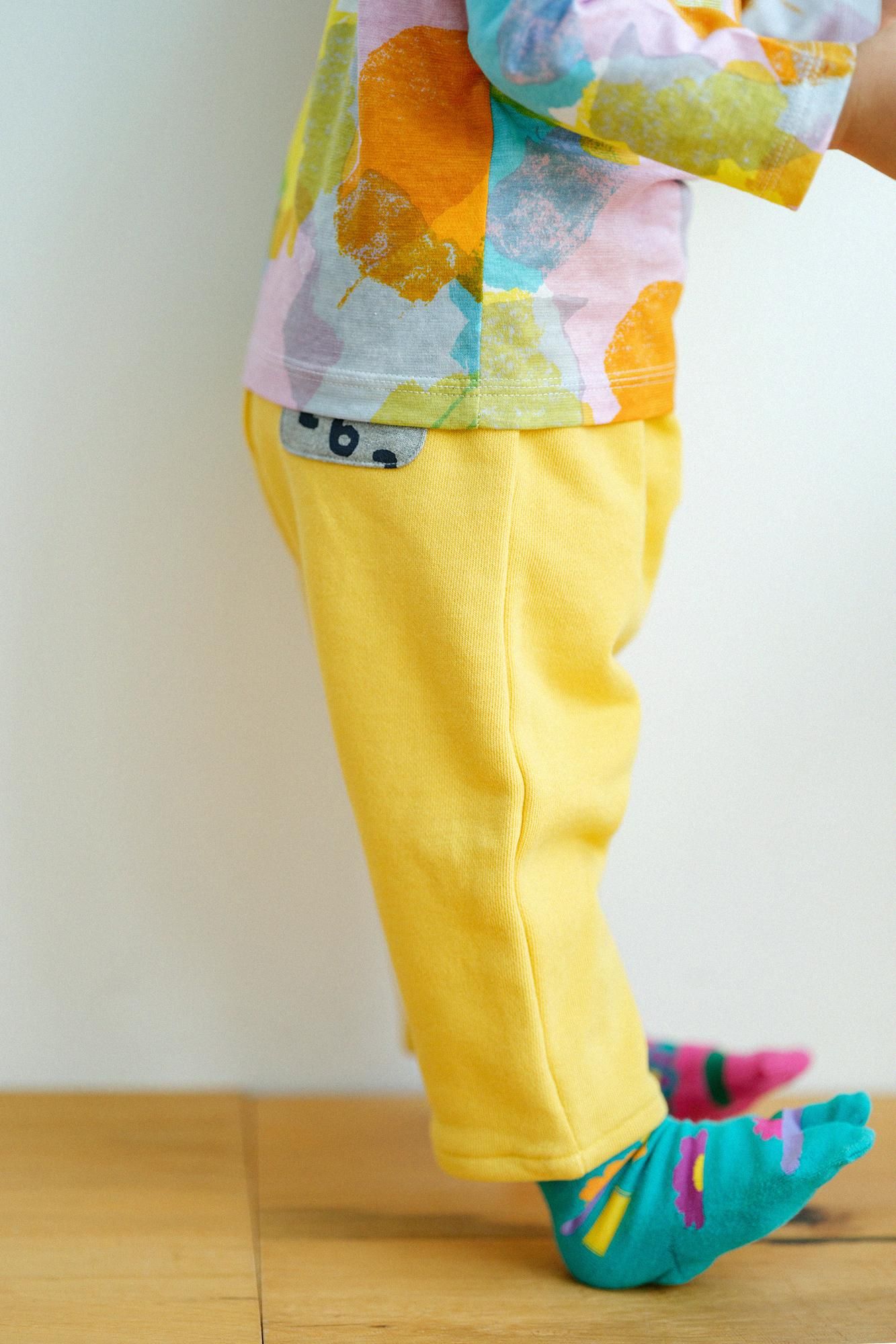 ●Fleece Lining Monpe Pants for Kids / Yellow